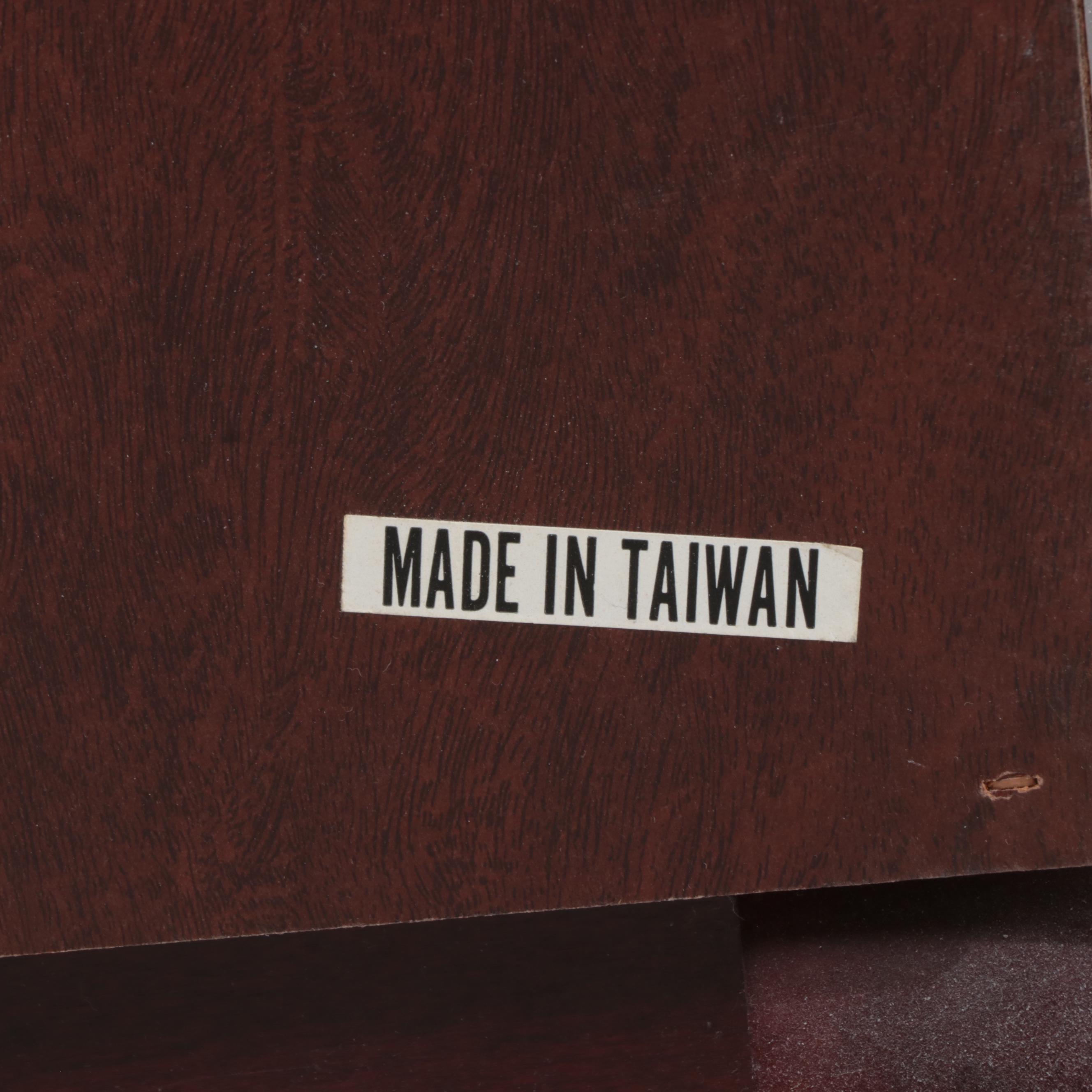 Queen Anne Style Mahogany Finish Jewelry Armoire