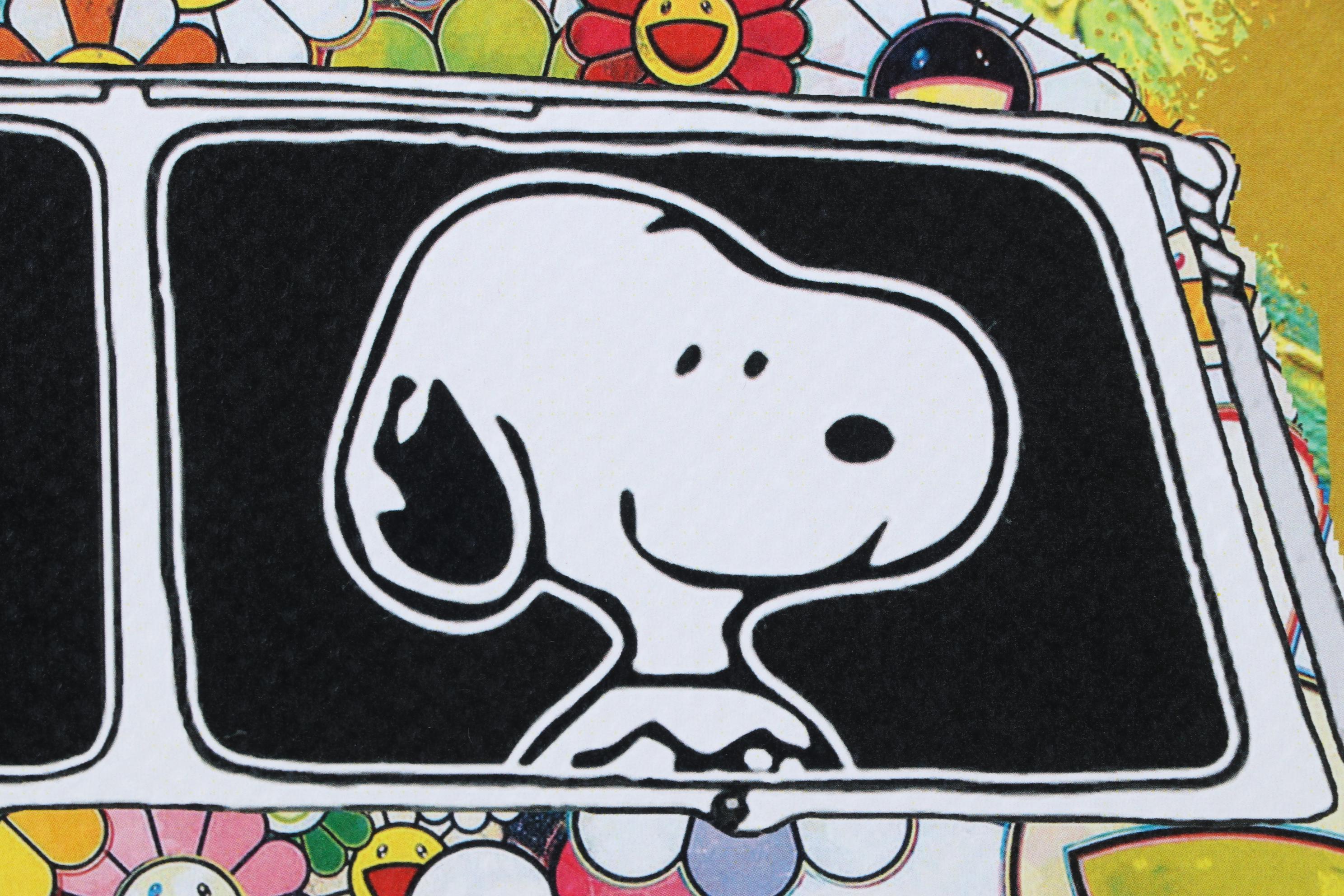 Death NYC Pop Art Graphic Print of Snoopy and Woodstock in VW Bus