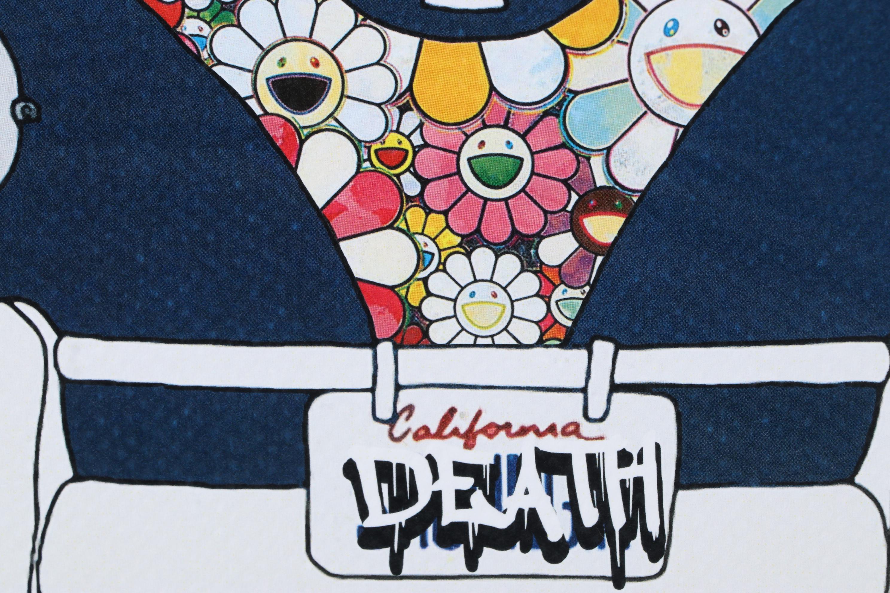 Death NYC Pop Art Graphic Print of Snoopy and Woodstock in VW Bus