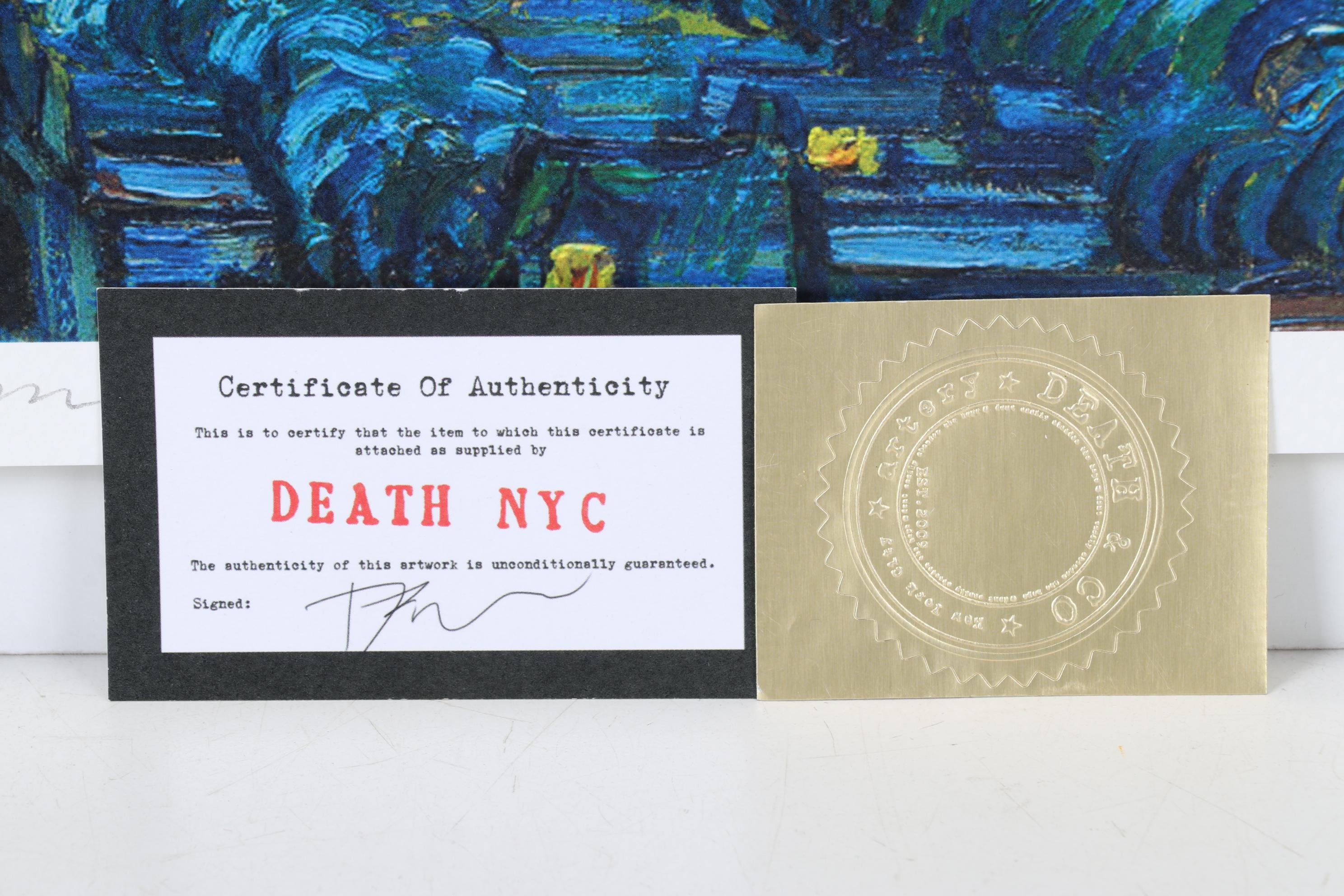 Death NYC Pop Art Graphic Print of Snoopy and Woodstock in VW Bus