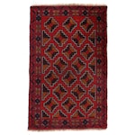 2'10 x 4'6 Hand-Knotted Afghan Baluch Accent Rug
