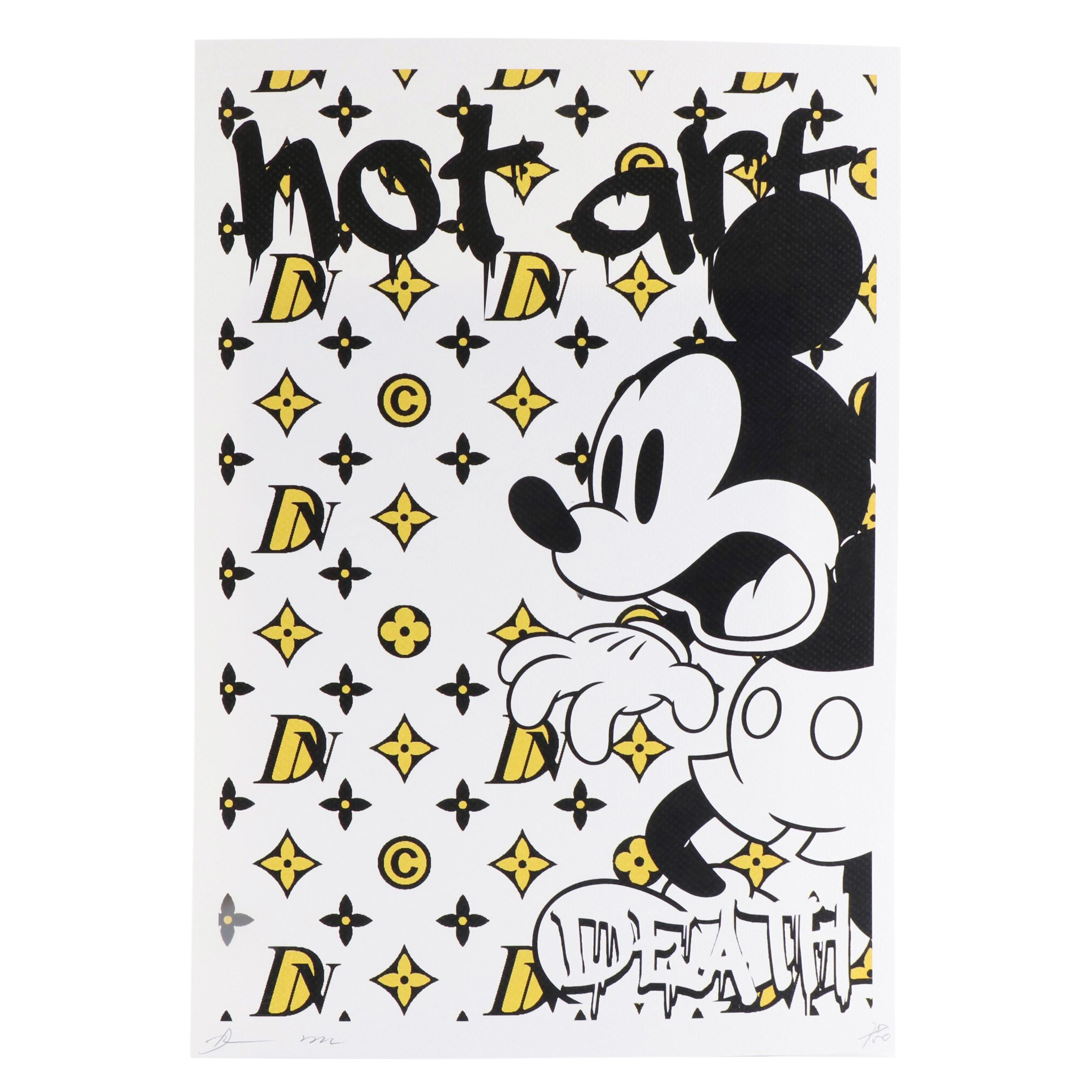 Death NYC Pop Art Graphic Print of Mickey Mouse x Louis Vuitton