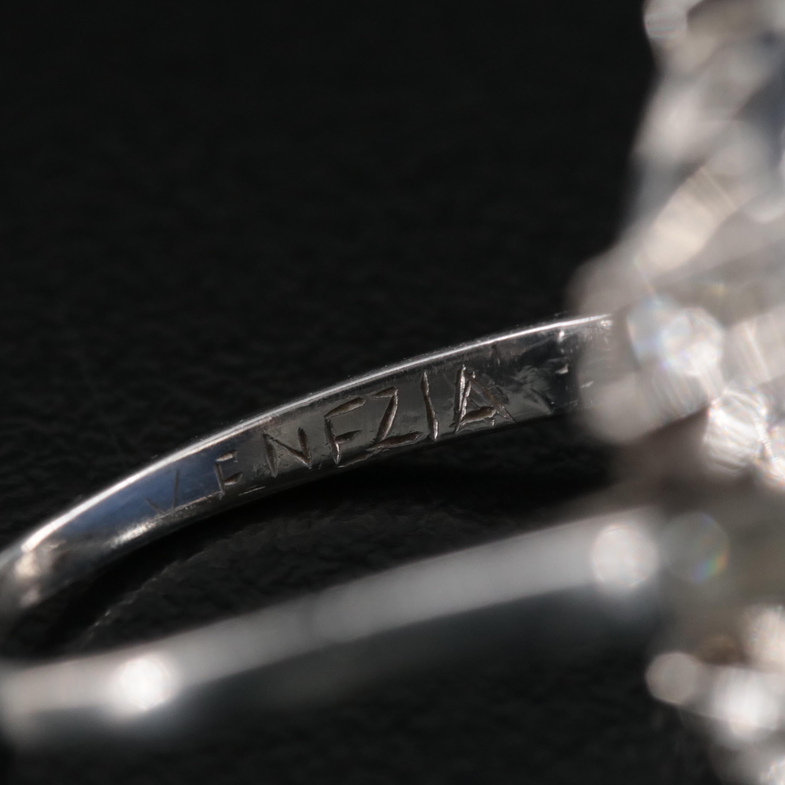 Art Deco Platinum 90.45 CT Star Sapphire and Diamond Ring