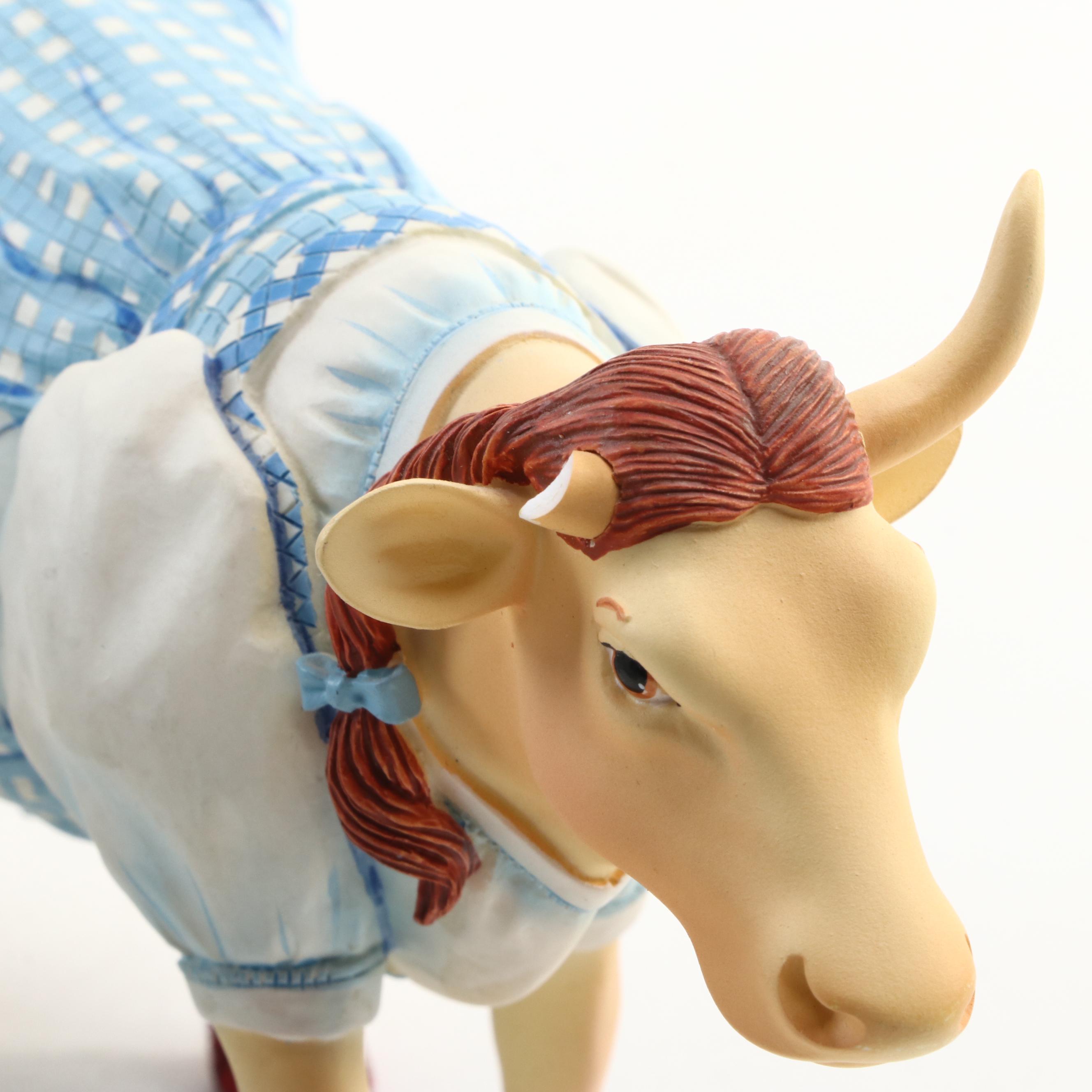 CowParade Cast Resin Figurines with Mosaic Ceramic Bull Figurine