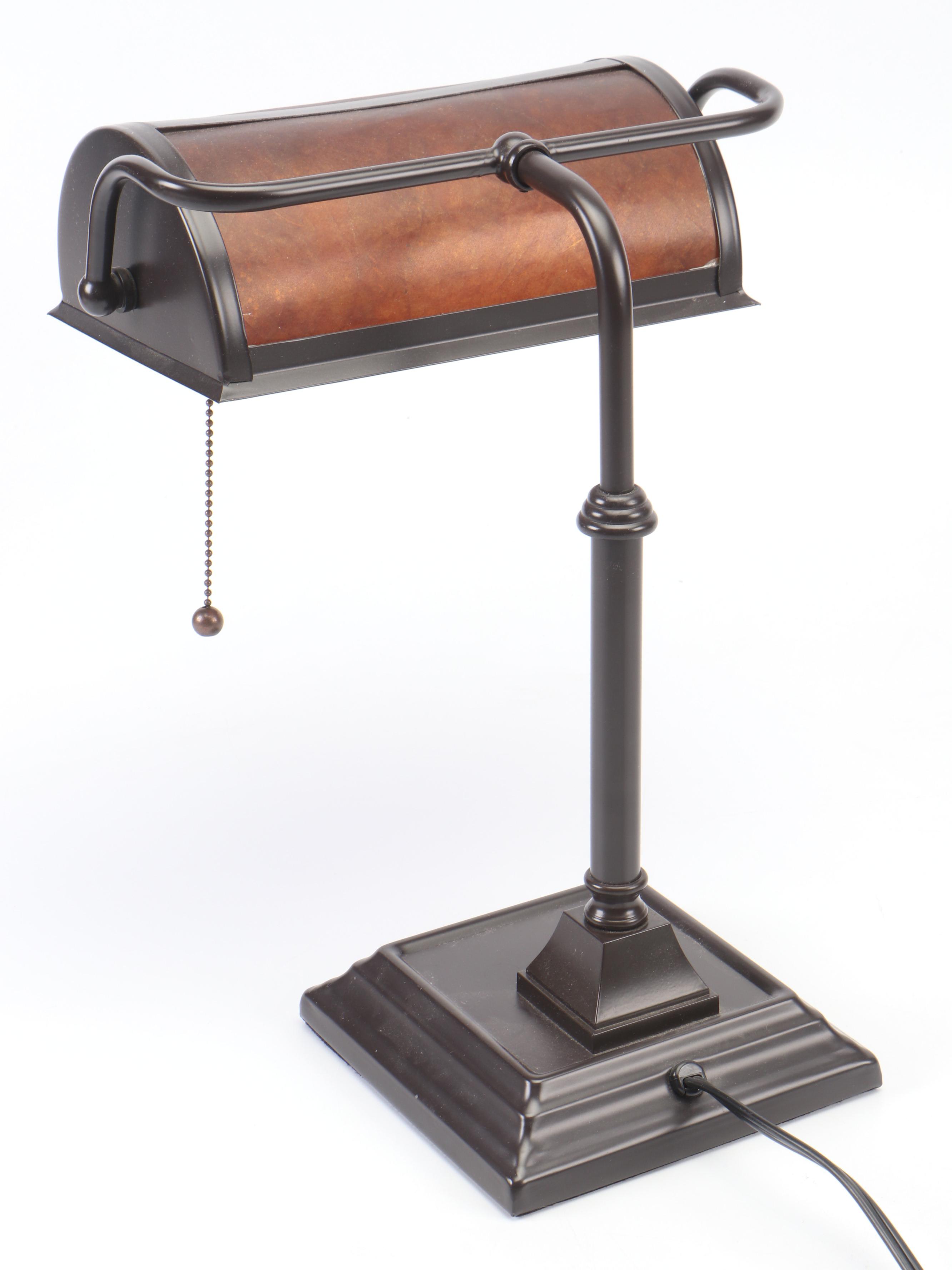 Oil Rubbed Bronze Finish Banker's Style Desk Lamp