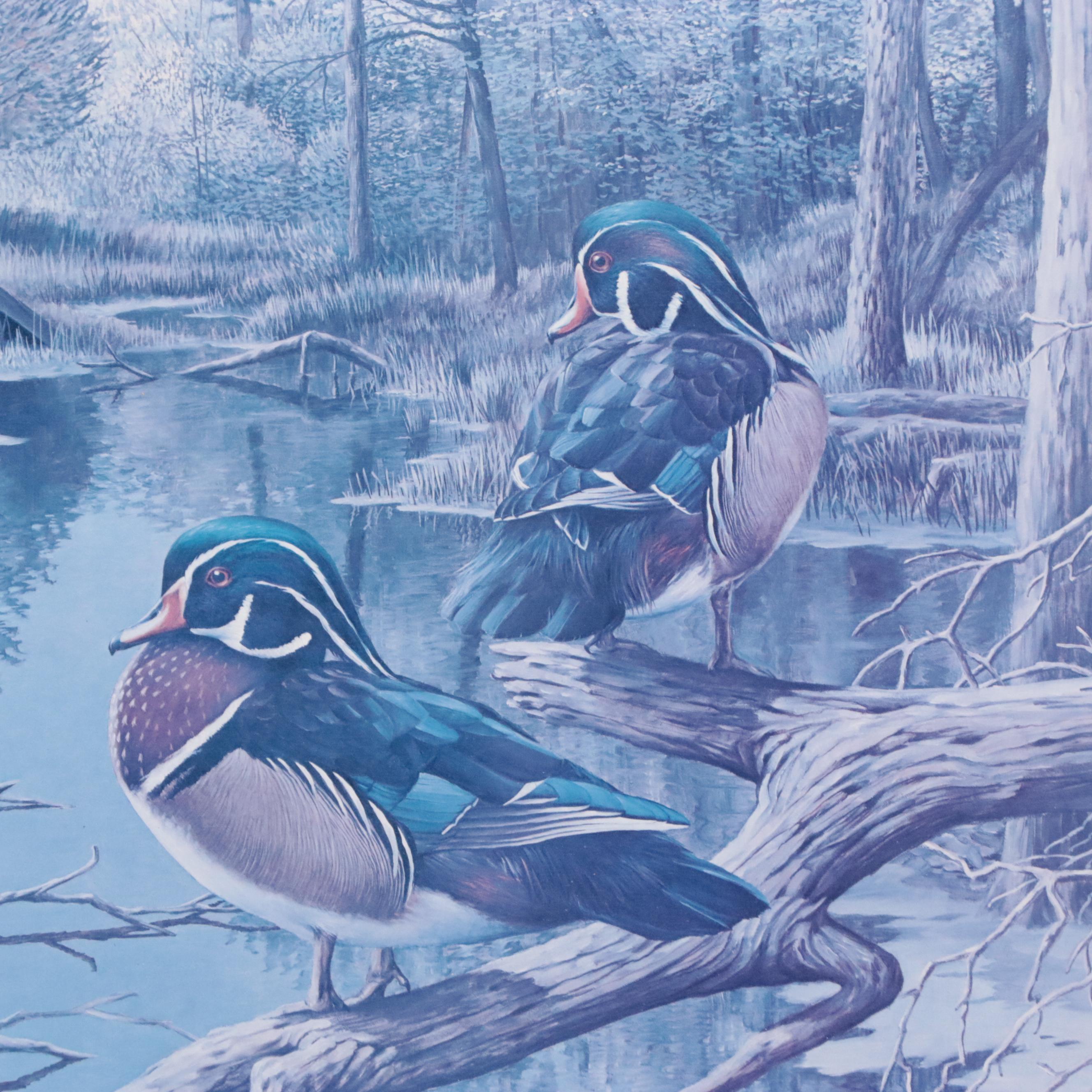 Ron Van Gilder Wildlife Offset Lithograph, Late 20th Century