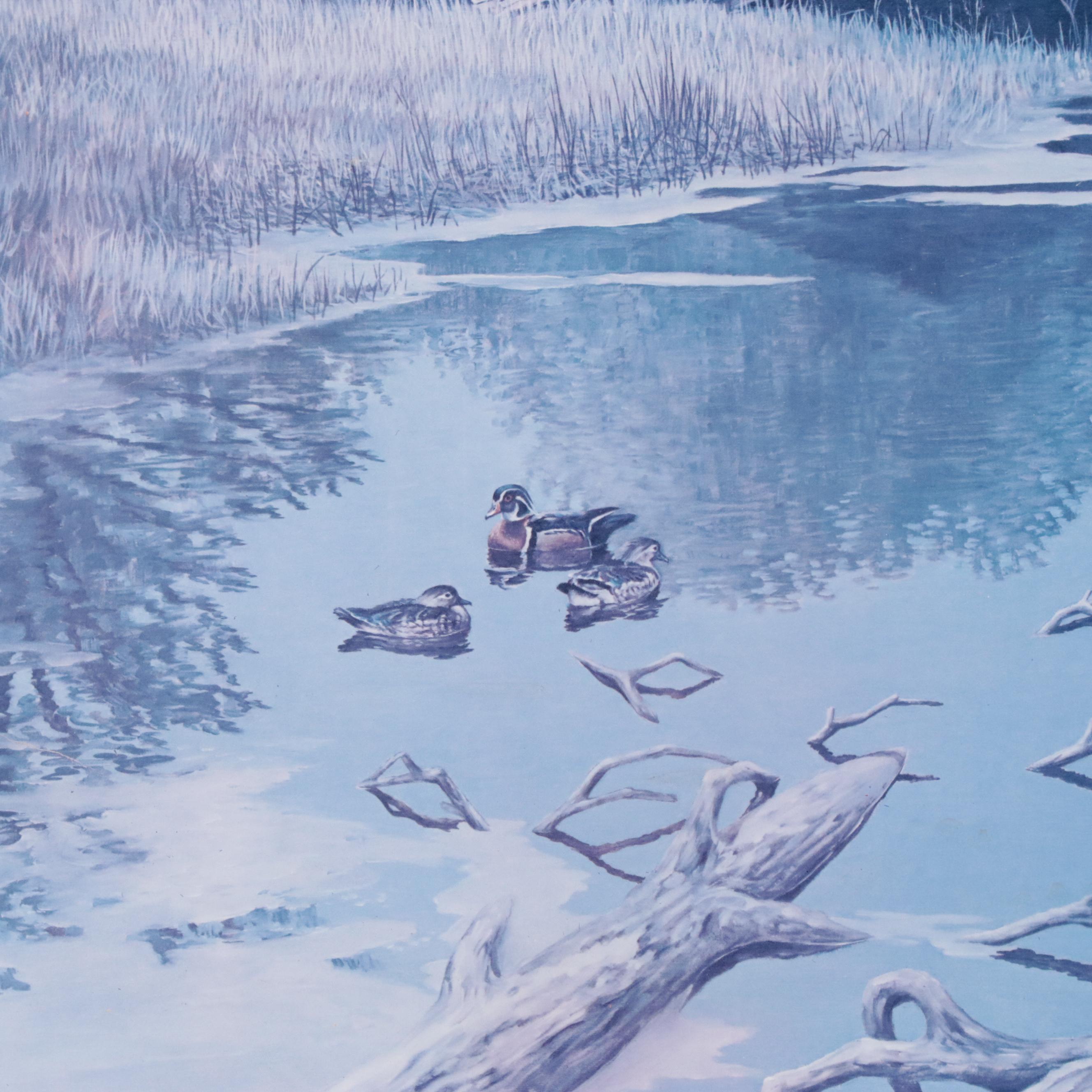 Ron Van Gilder Wildlife Offset Lithograph, Late 20th Century