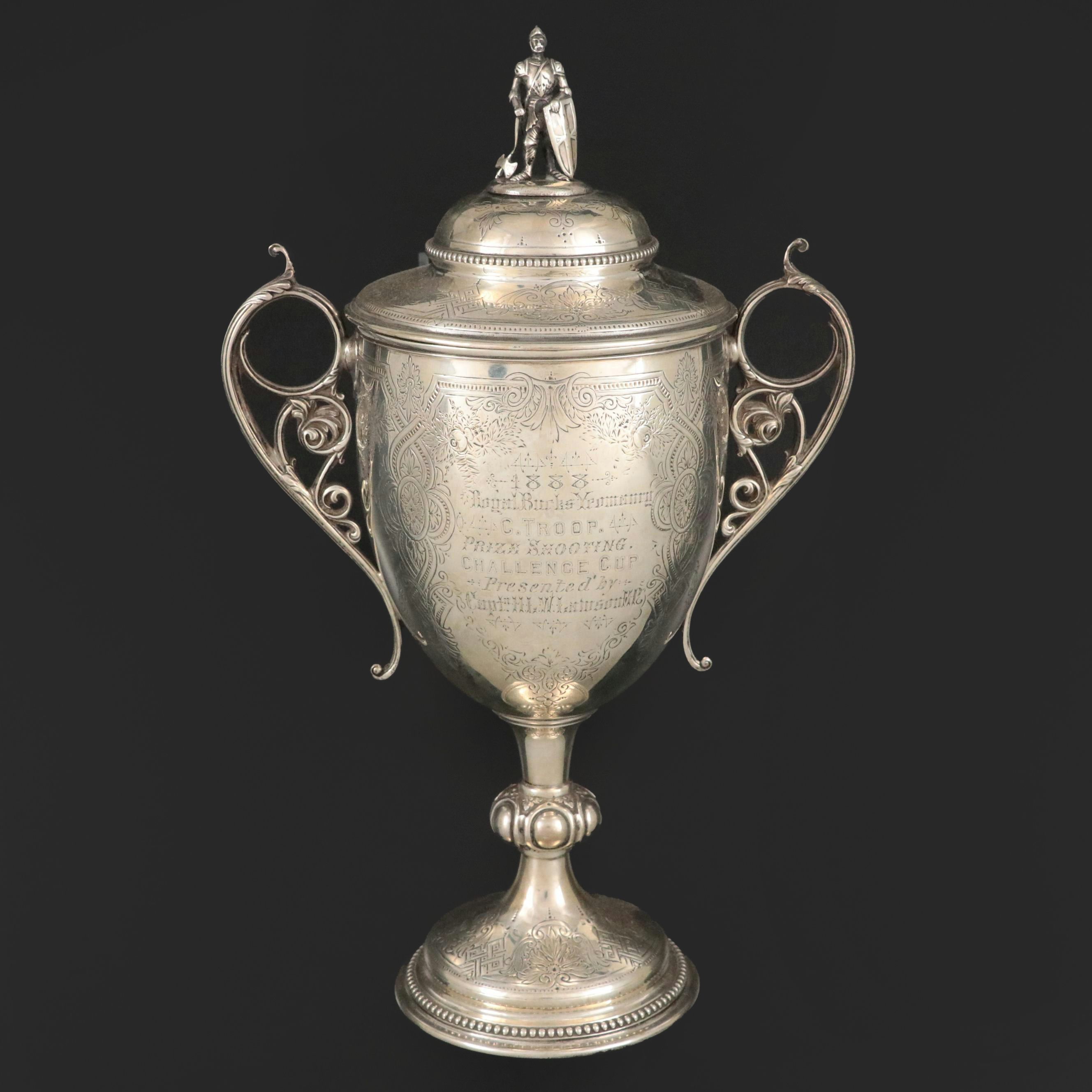 Richards & Brown Sterling Silver Royal Berks Yeomanry Challenge Cup, 1872