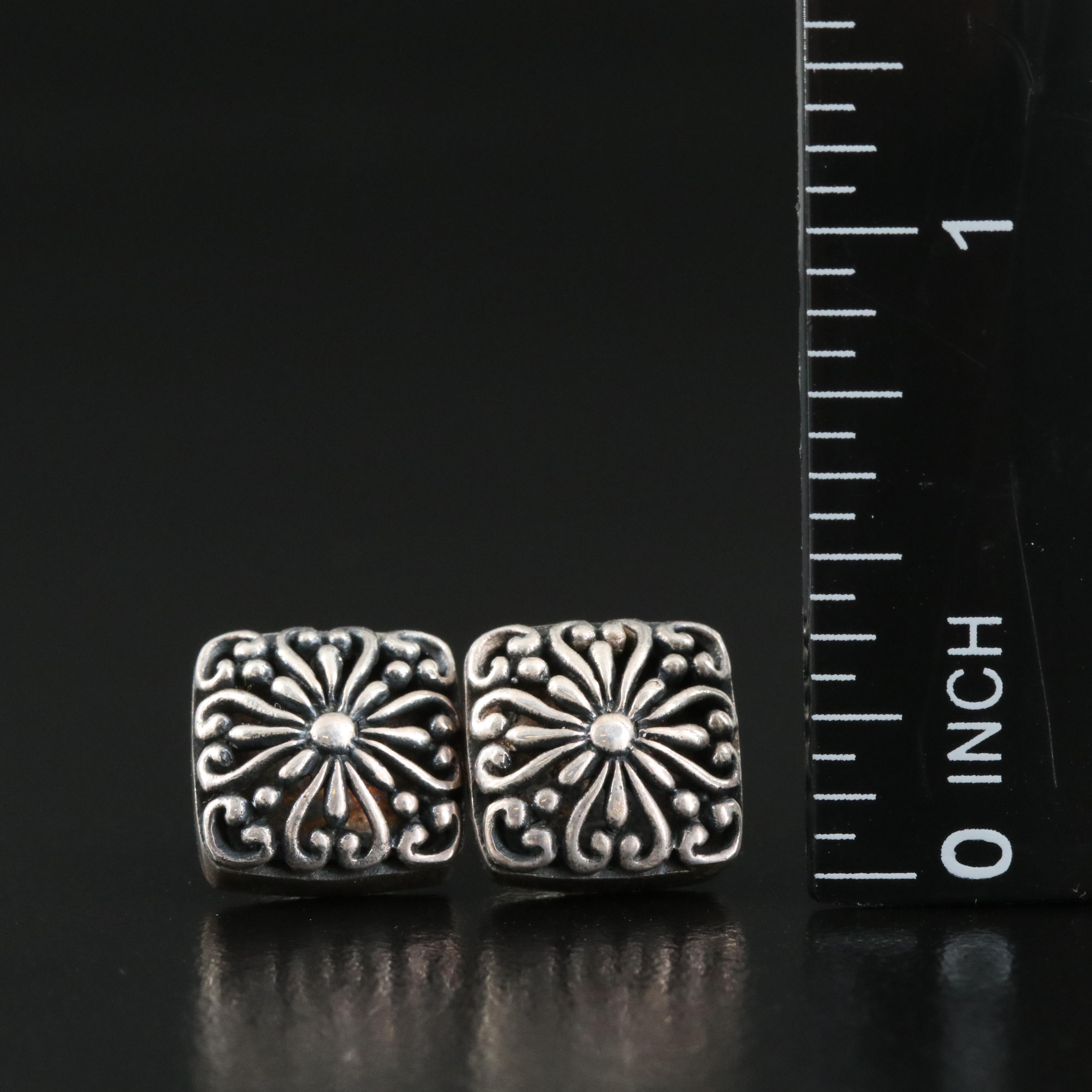 Sarda Sterling Floral Earrings and Pendant Set