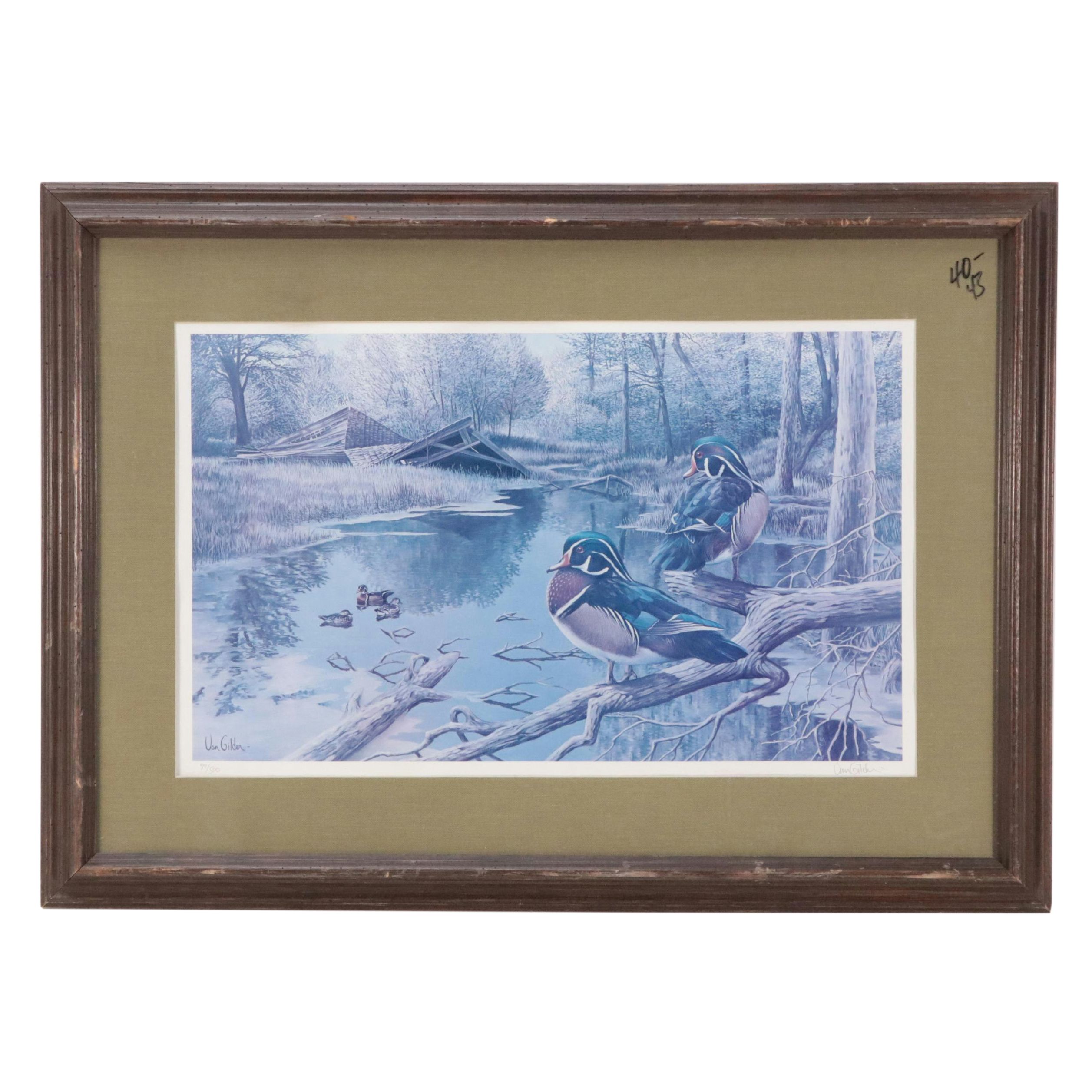 Ron Van Gilder Wildlife Offset Lithograph, Late 20th Century