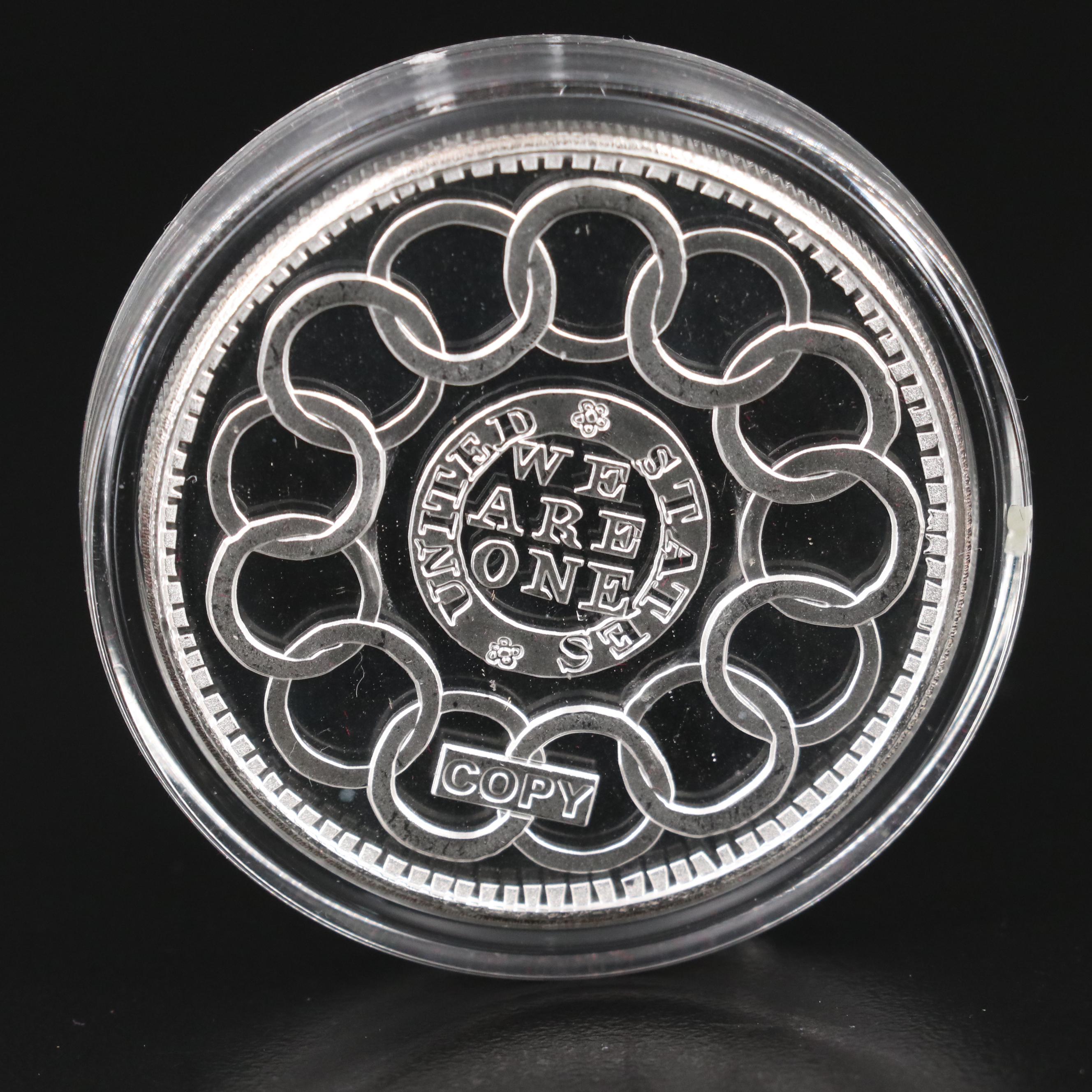 Modern 1787 Fugio Cent Commemorative, Struck in .999 Silver