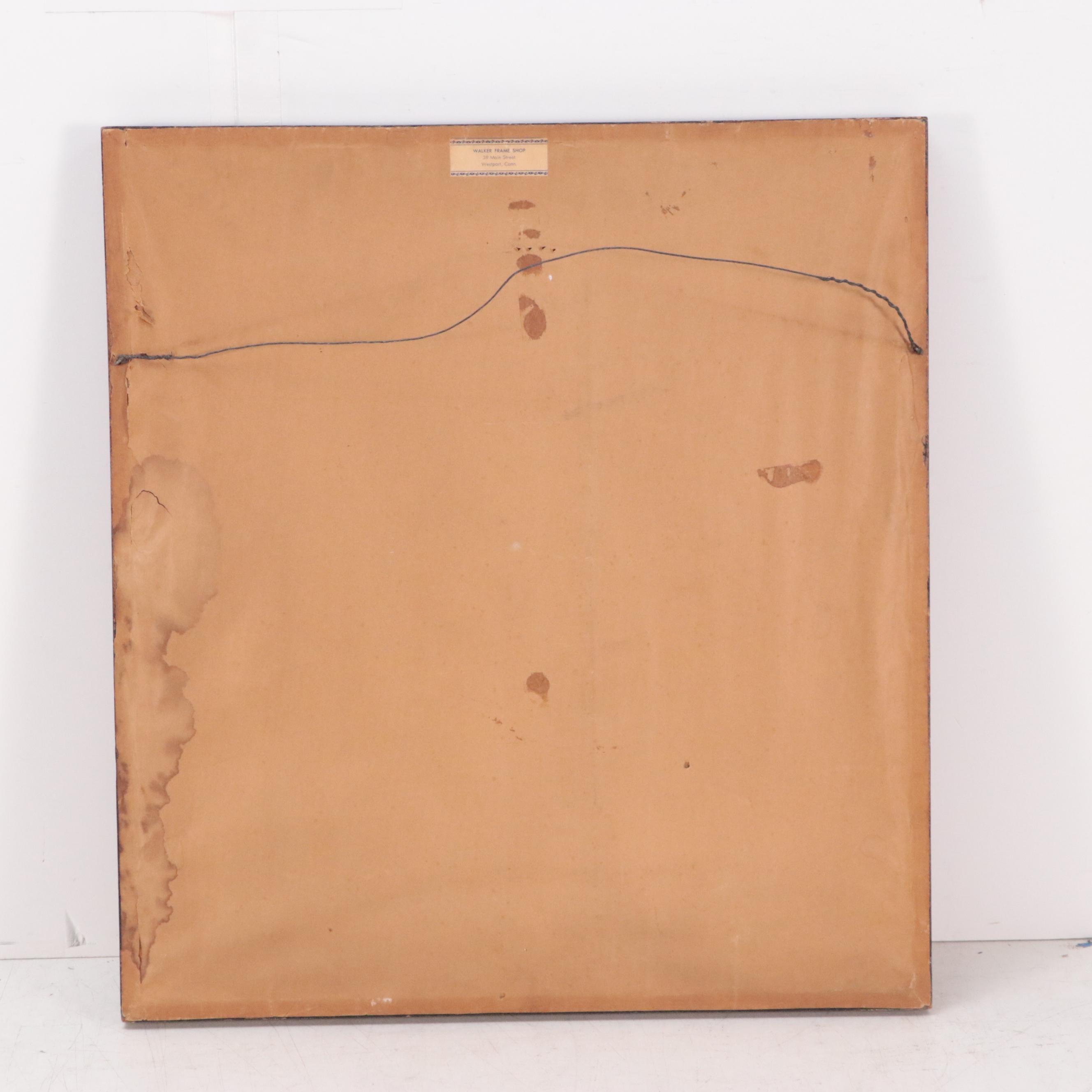 Mixed Media Drawing of Two Horses Fighting