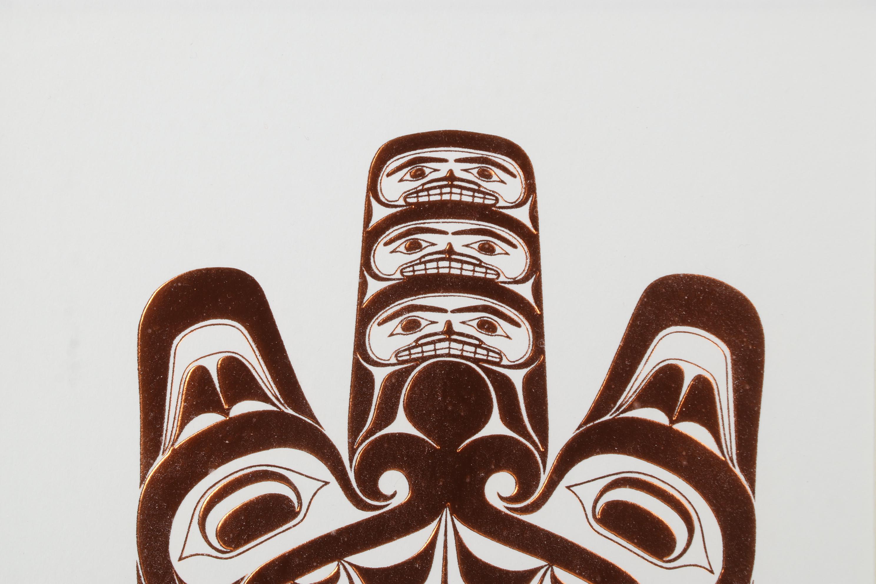 Copper Foil Embossed Relief Print After Bill Reid "Ttsaang," 21st Century