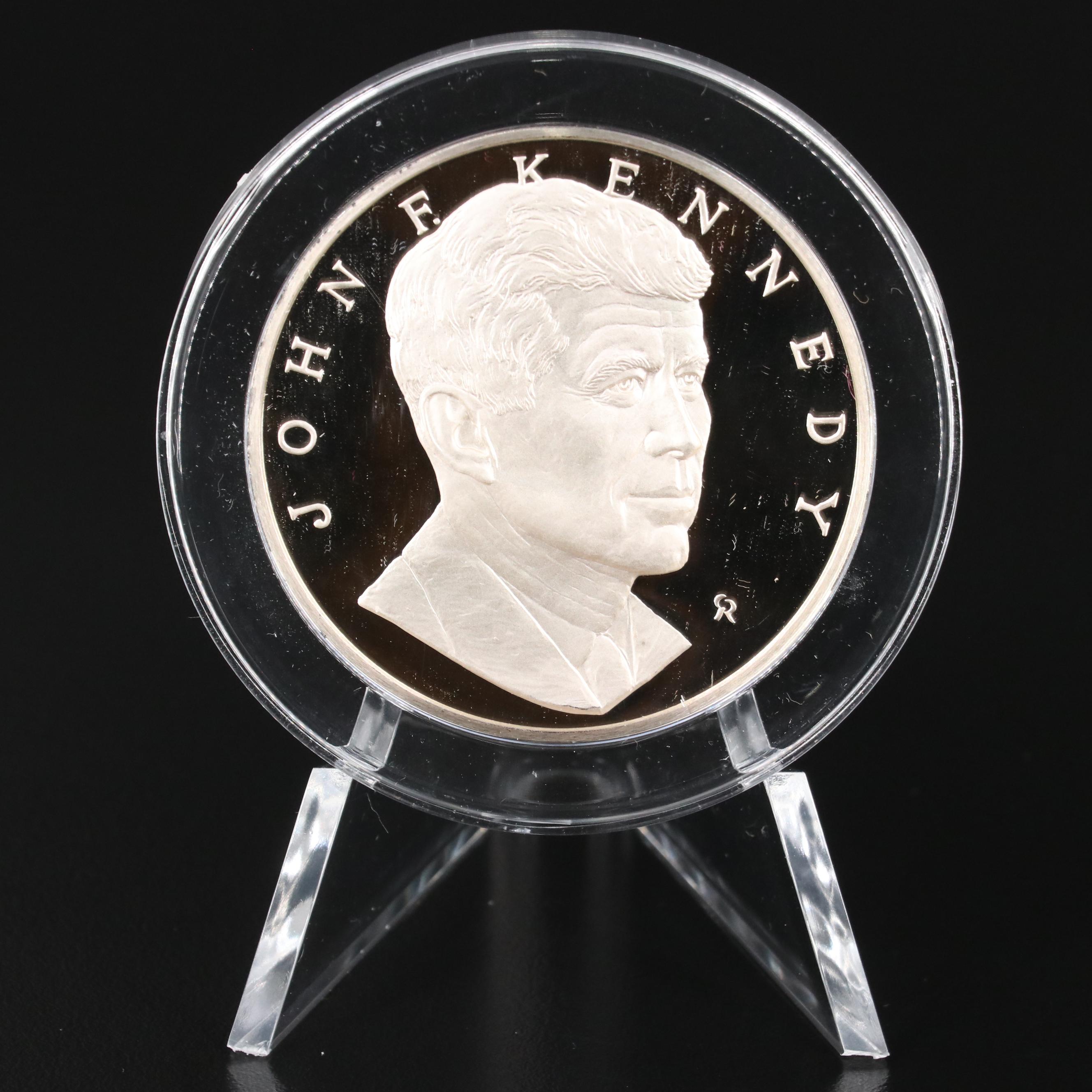 Franklin Mint John F. Kennedy Memorial Silver Medal