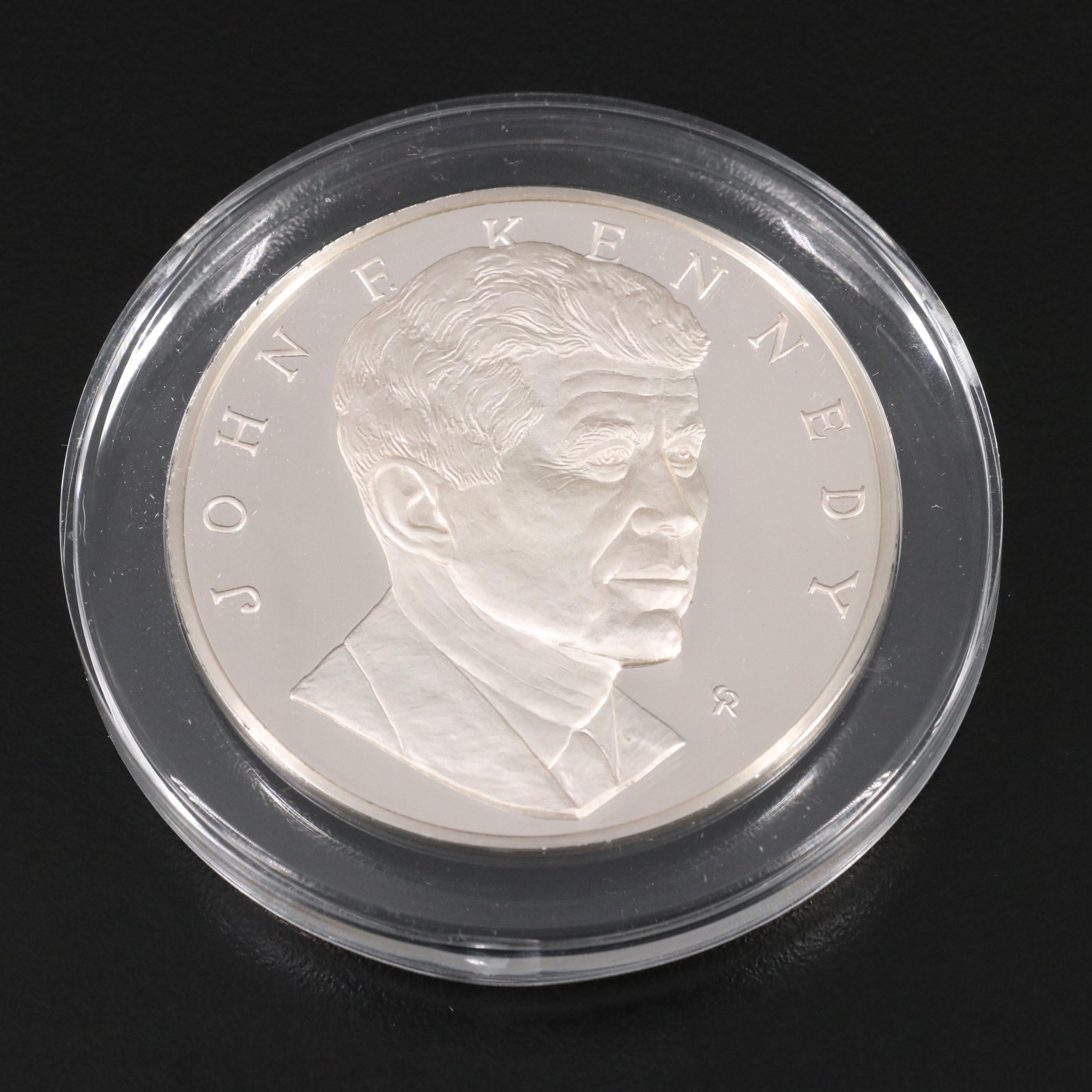 Franklin Mint John F. Kennedy Memorial Silver Medal