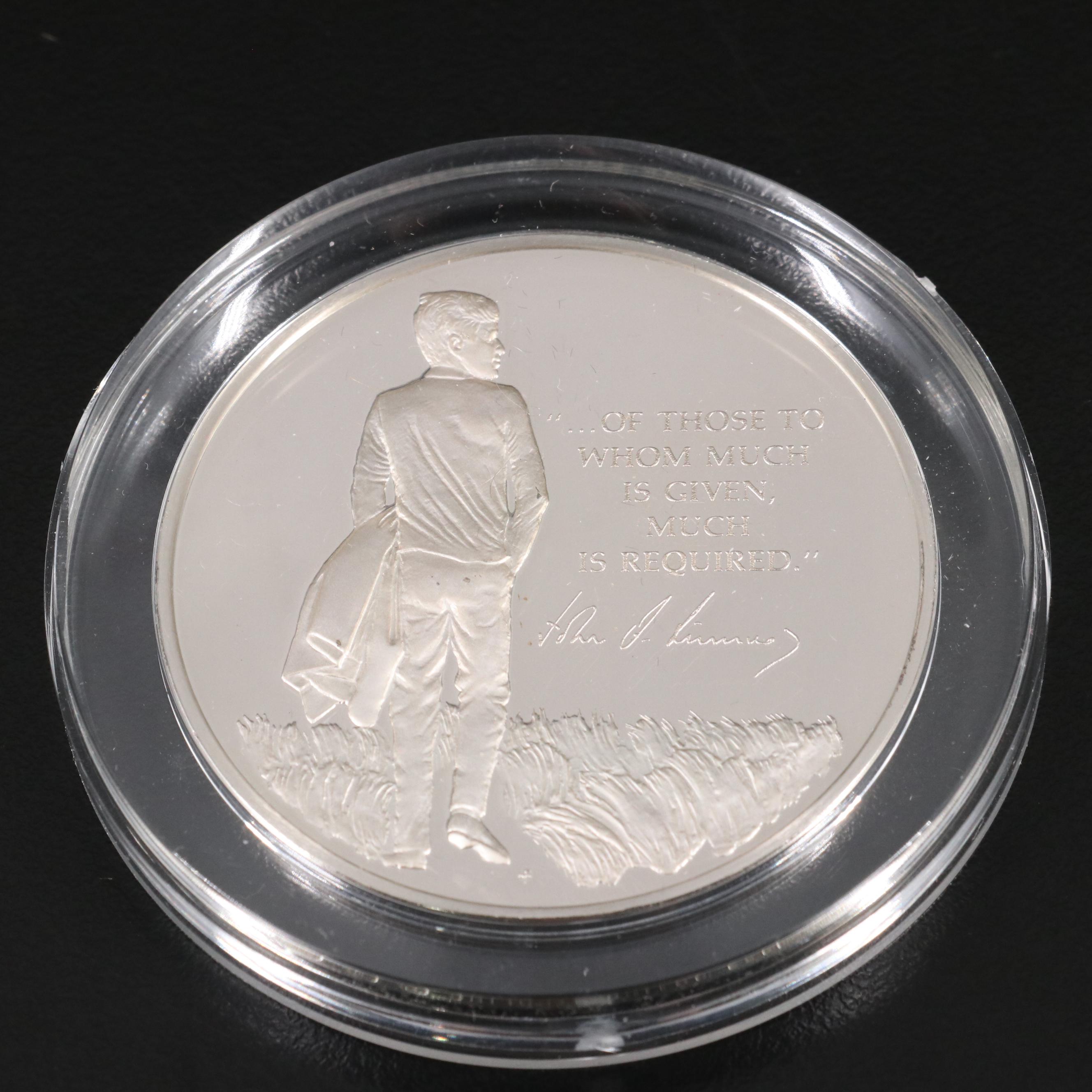 Franklin Mint John F. Kennedy Memorial Silver Medal