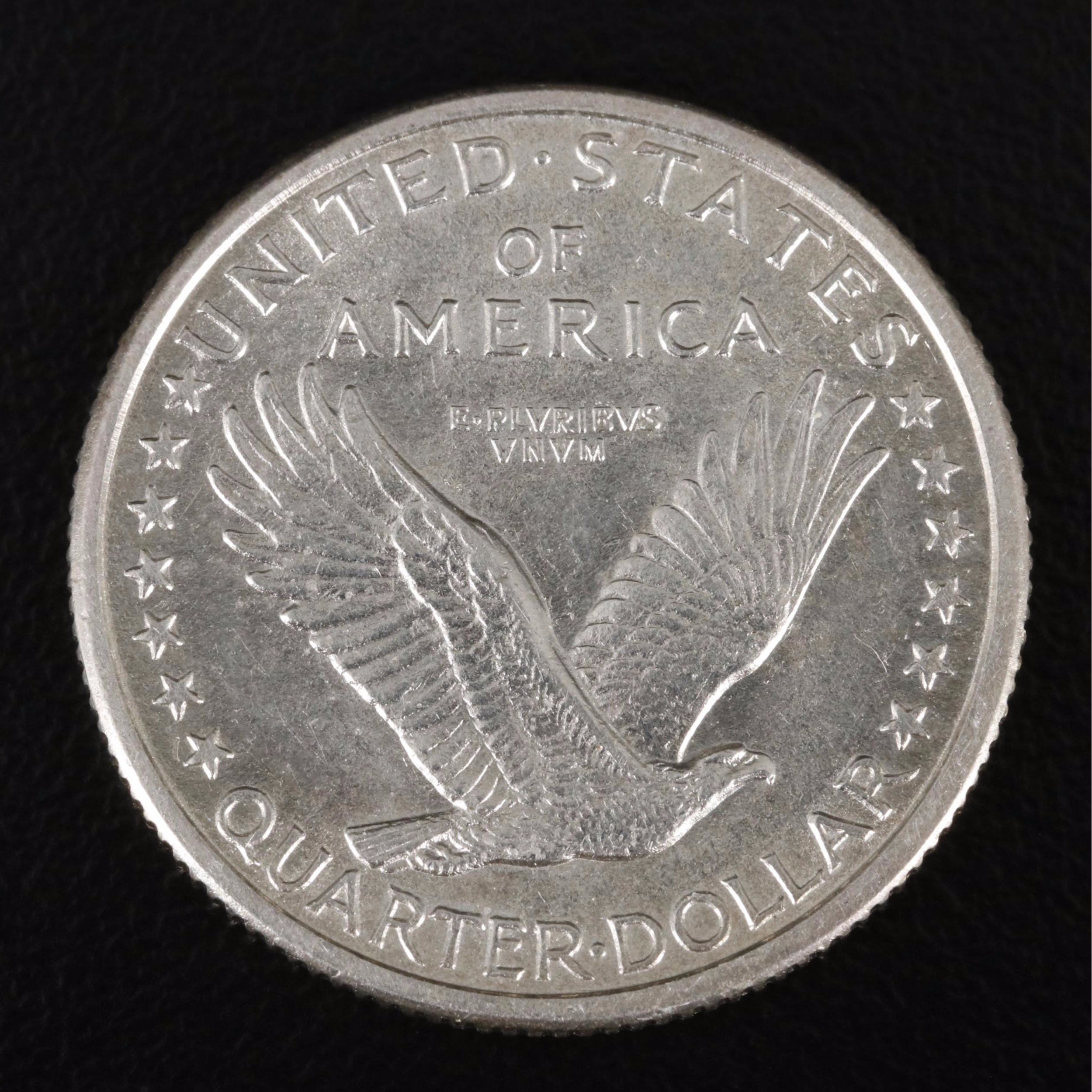 1917-S Type 1 Uncirculated Full Head Standing Liberty Quarter