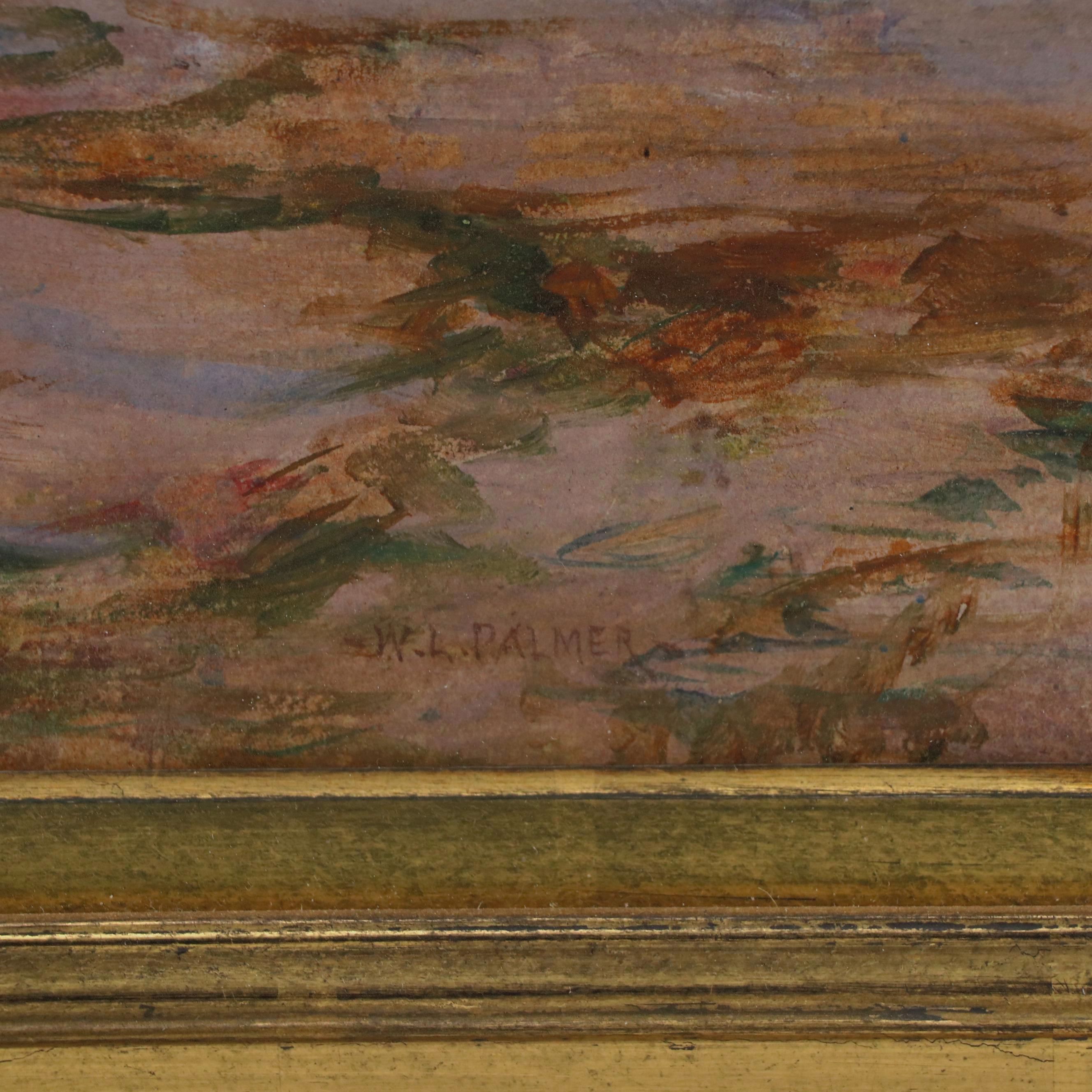 Antique Walter Launt Palmer Painting with View of Venice