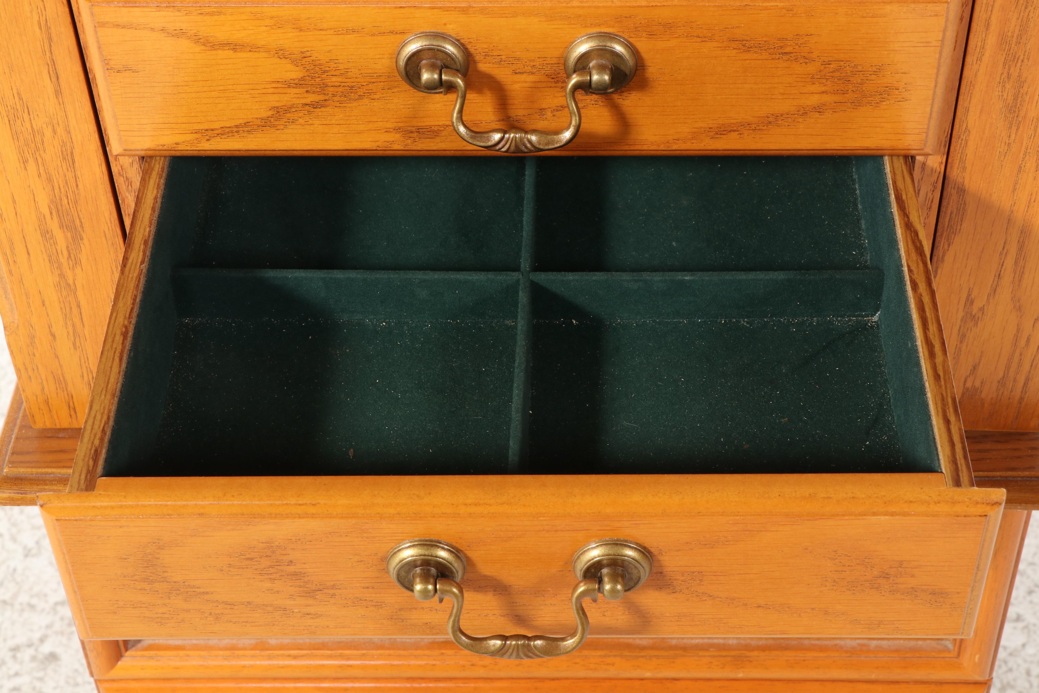 Oak Jewelry Armoire