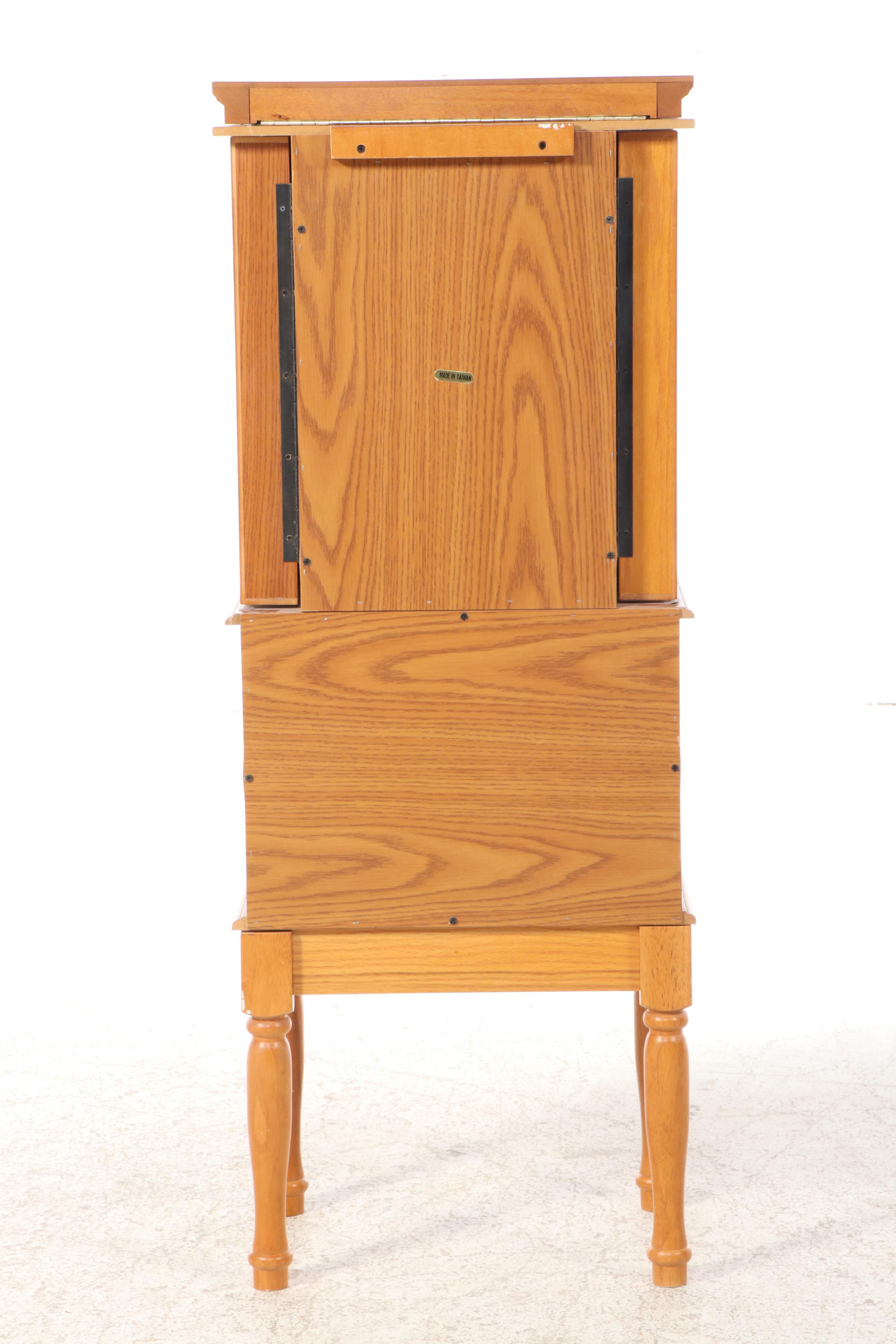 Oak Jewelry Armoire