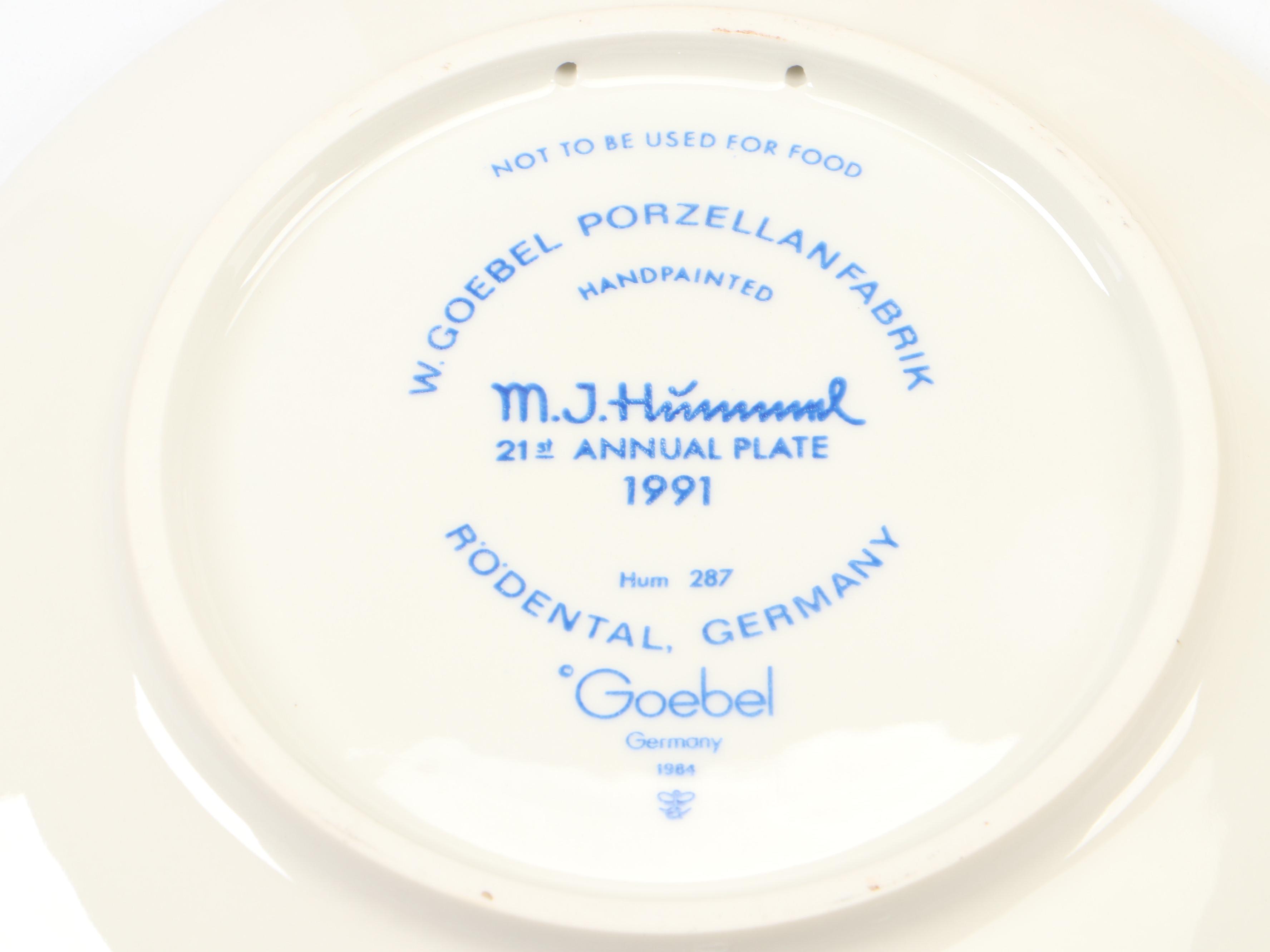 Goebel Hummel Porcelain Perpetual Calendars with Hummel Annual Wall Plates