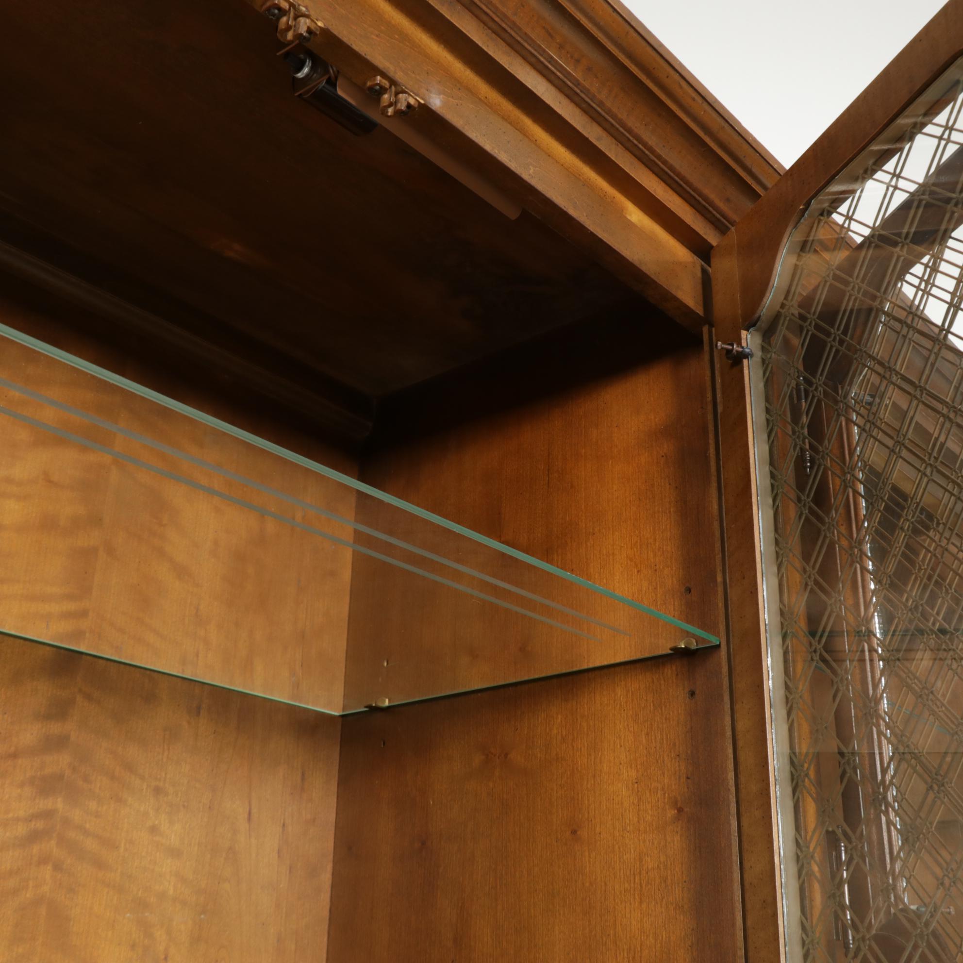 Drexel-Heritage French Provincial Style Walnut-Stained Wall Unit, circa 1970