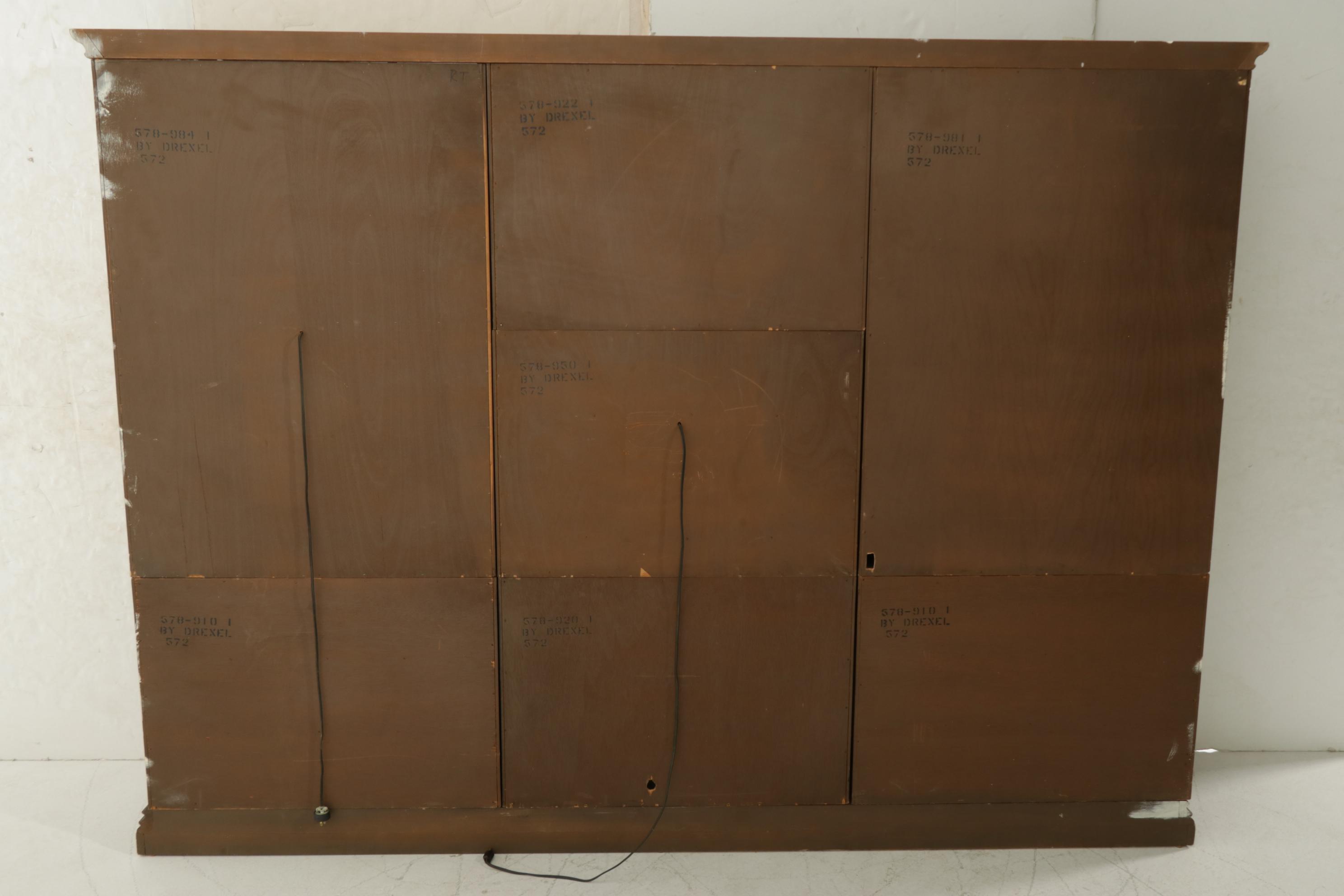 Drexel-Heritage French Provincial Style Walnut-Stained Wall Unit, circa 1970