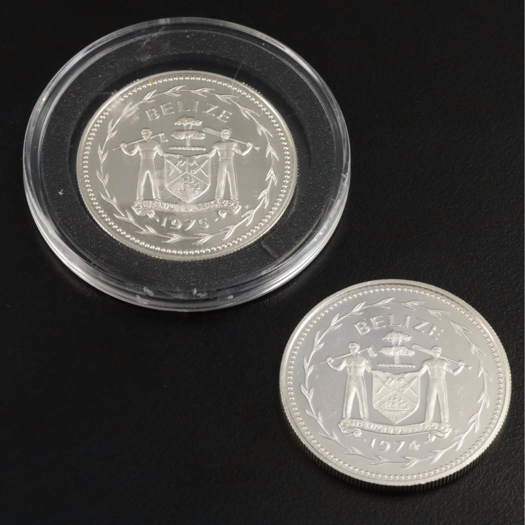 Collection of Four Belize One Dollar Sterling Silver Proofs