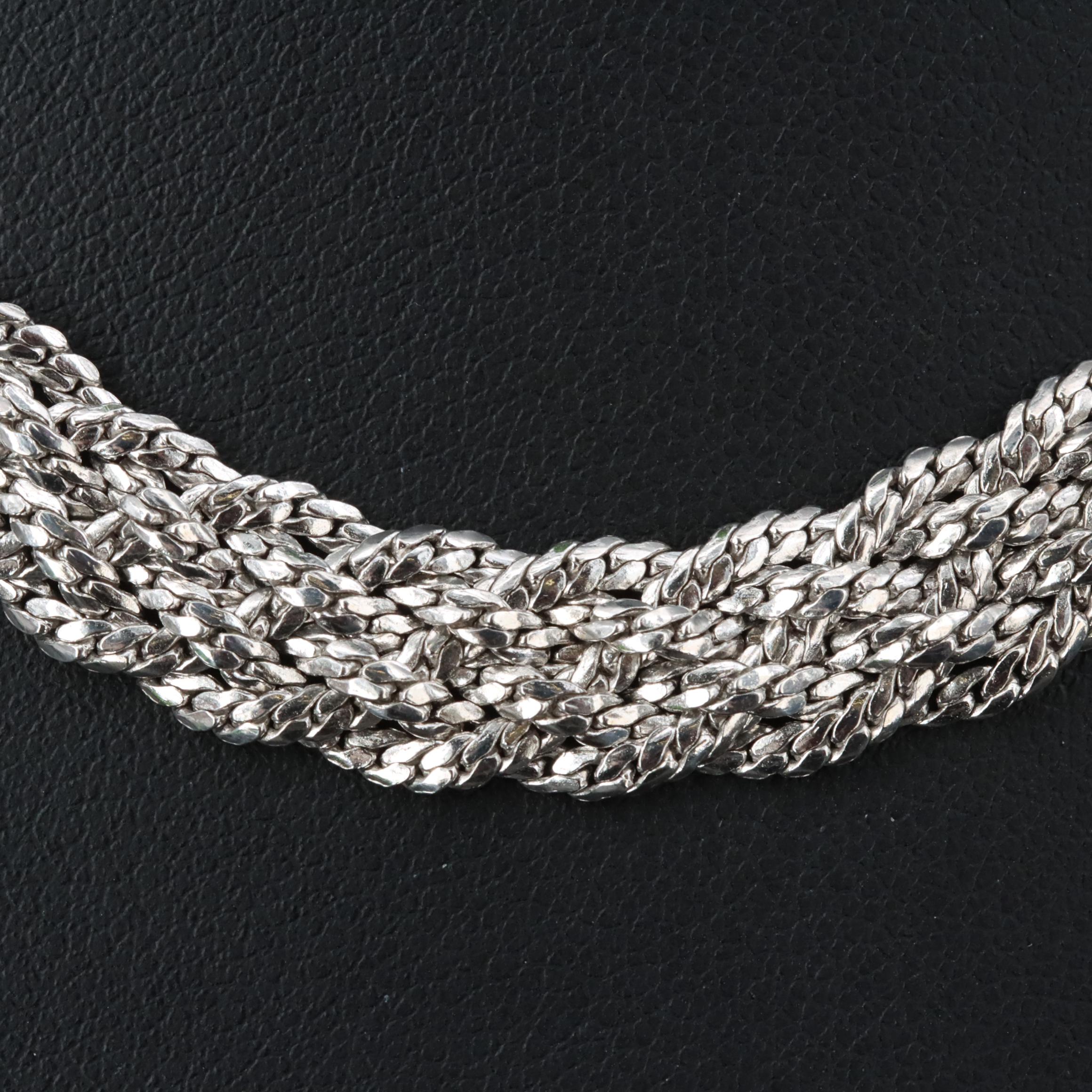 Sterling Braided Chain Necklace