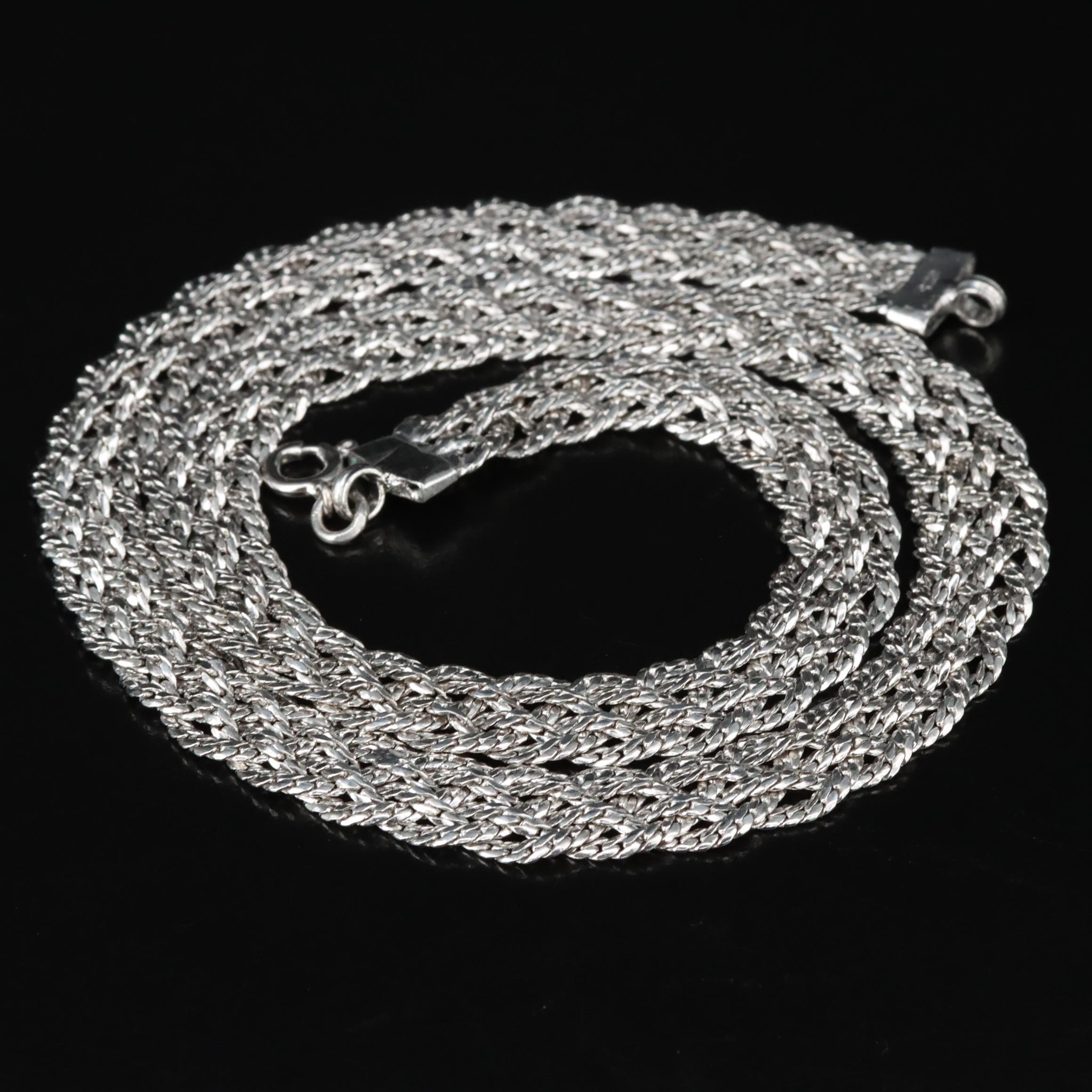 Sterling Braided Chain Necklace
