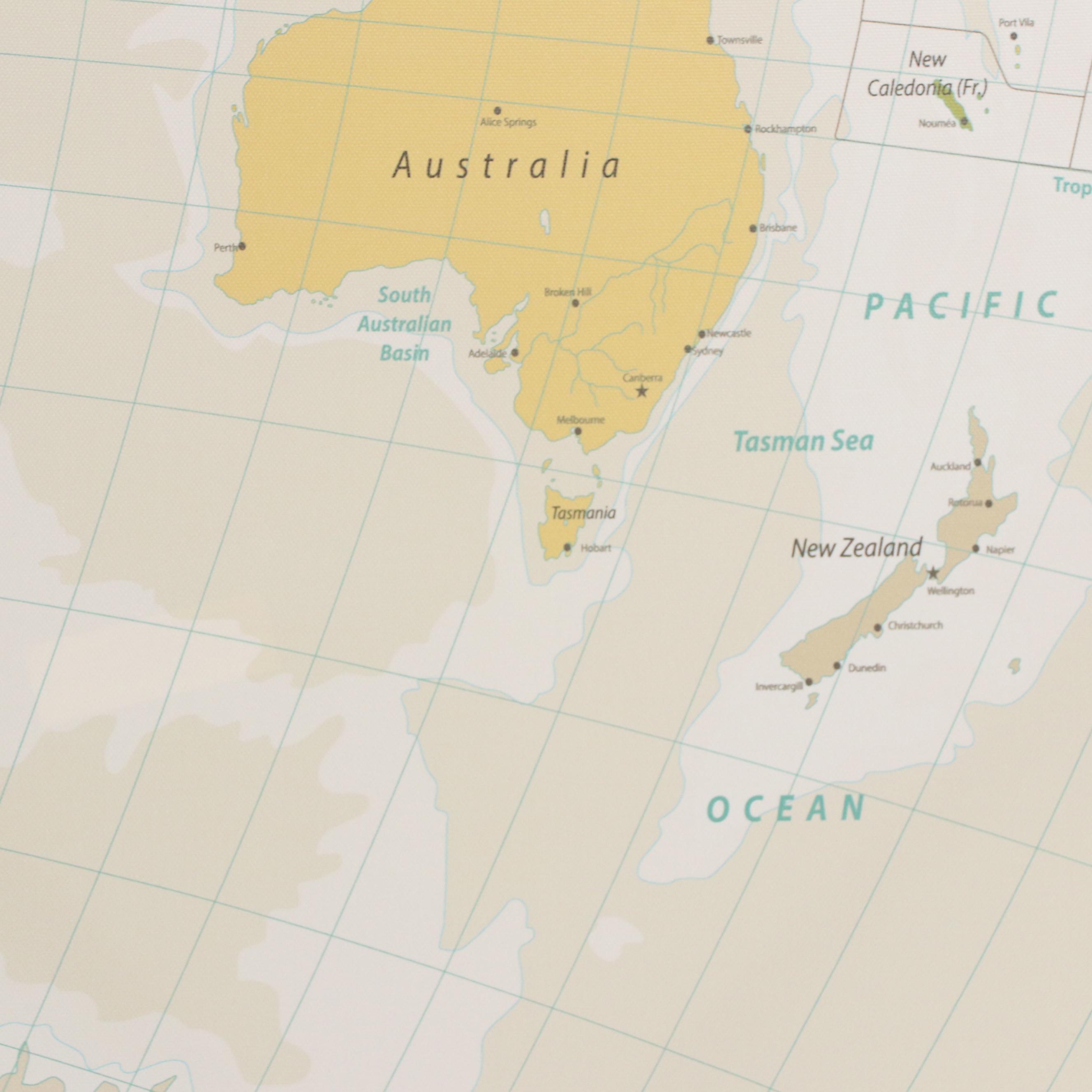 Giclée World Map Triptych, 21st Century