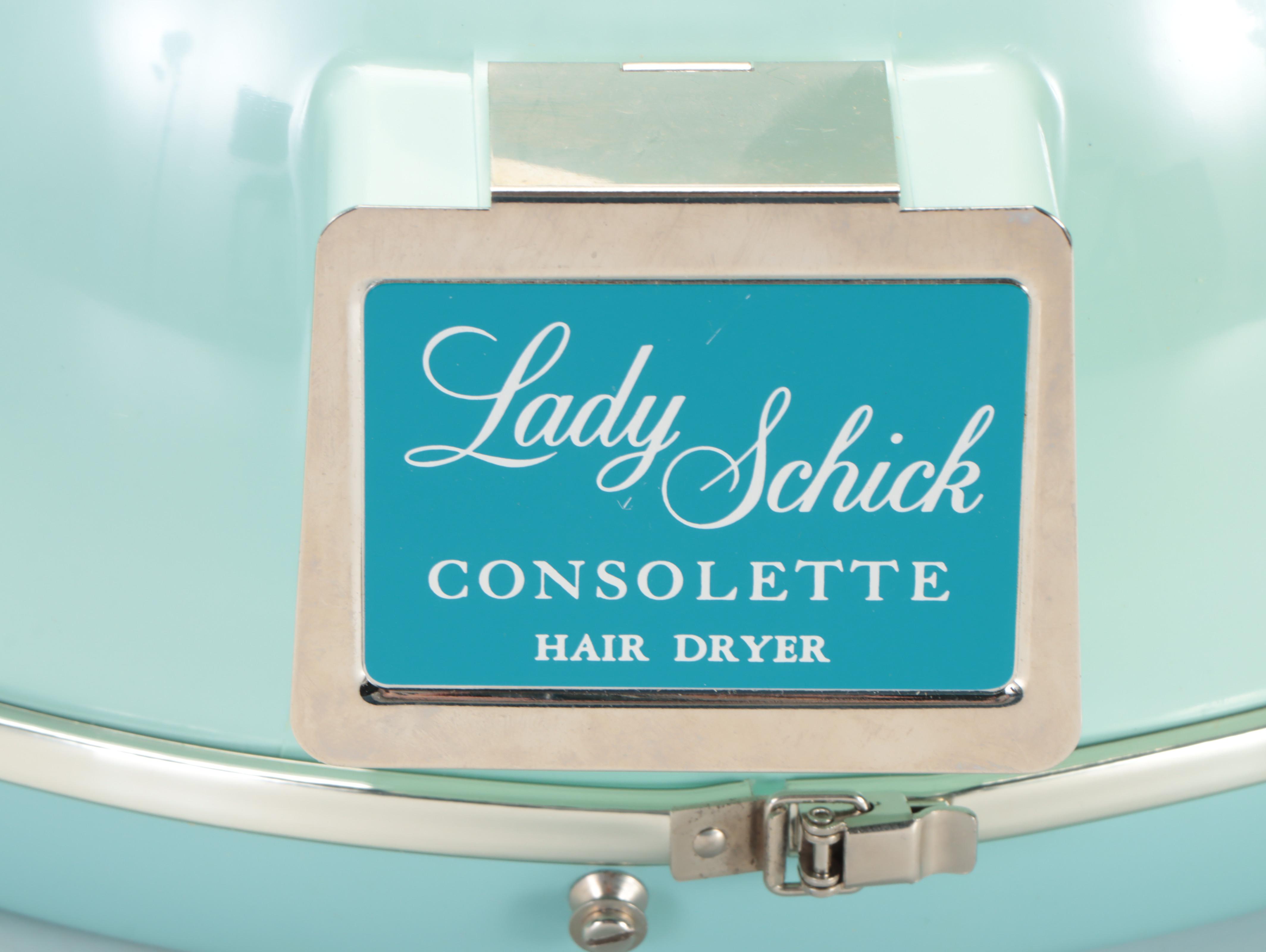 Lady Schick "Consolette" Portable Hair Dryer, Mid to Late 20th Century