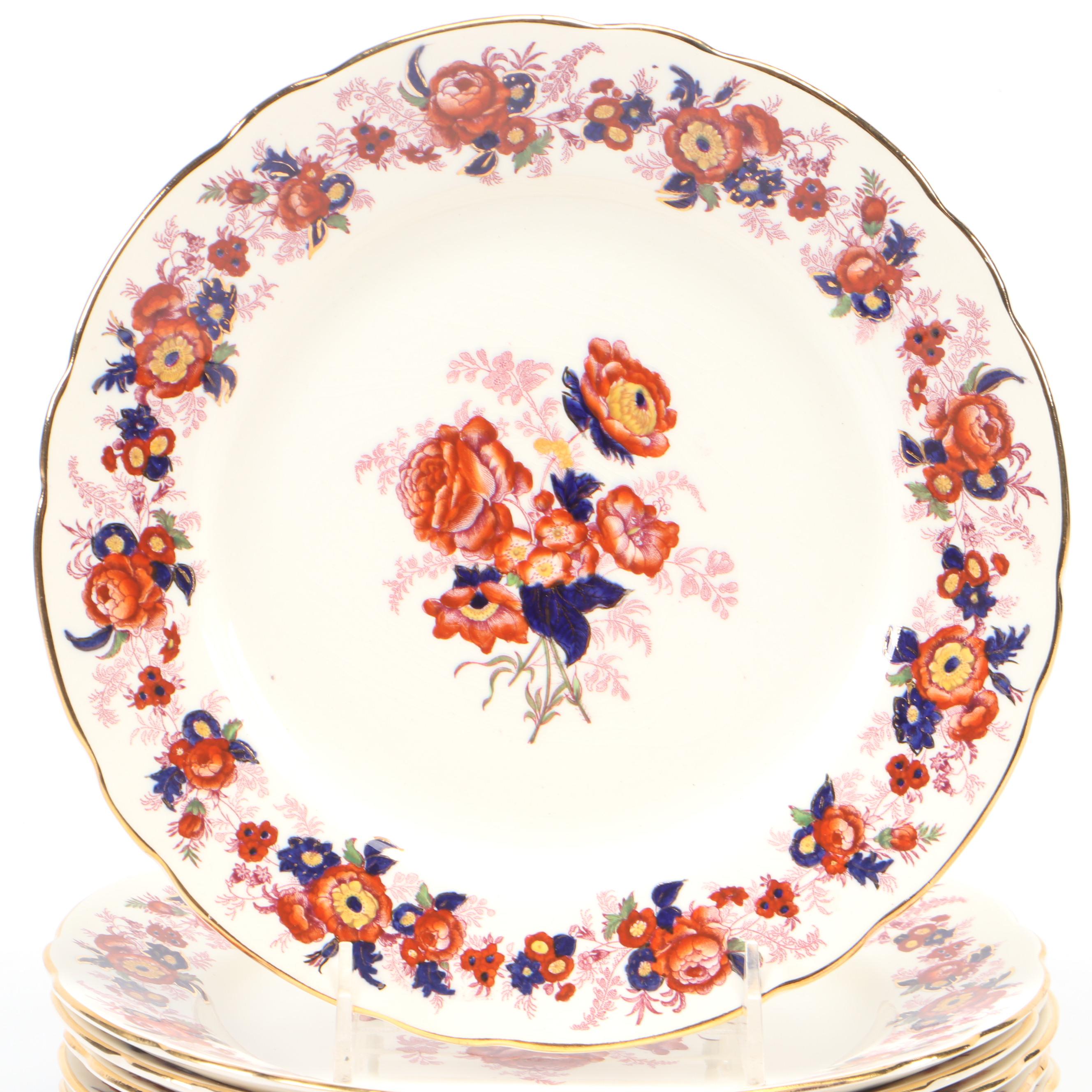Royal Cauldon English Earthenware "Majestic" Dinner Plates, Early to Mid-20th C.