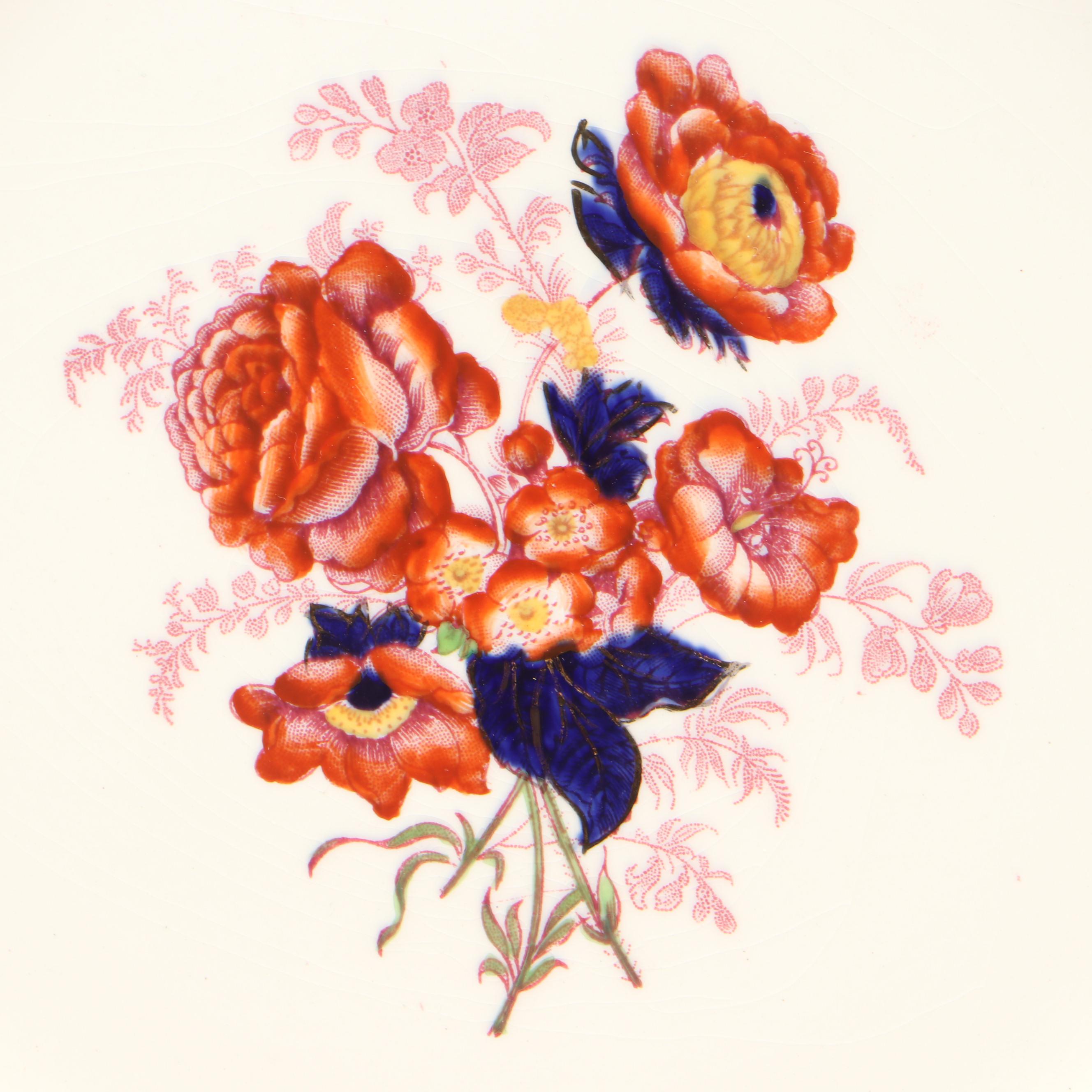 Royal Cauldon English Earthenware "Majestic" Dinner Plates, Early to Mid-20th C.