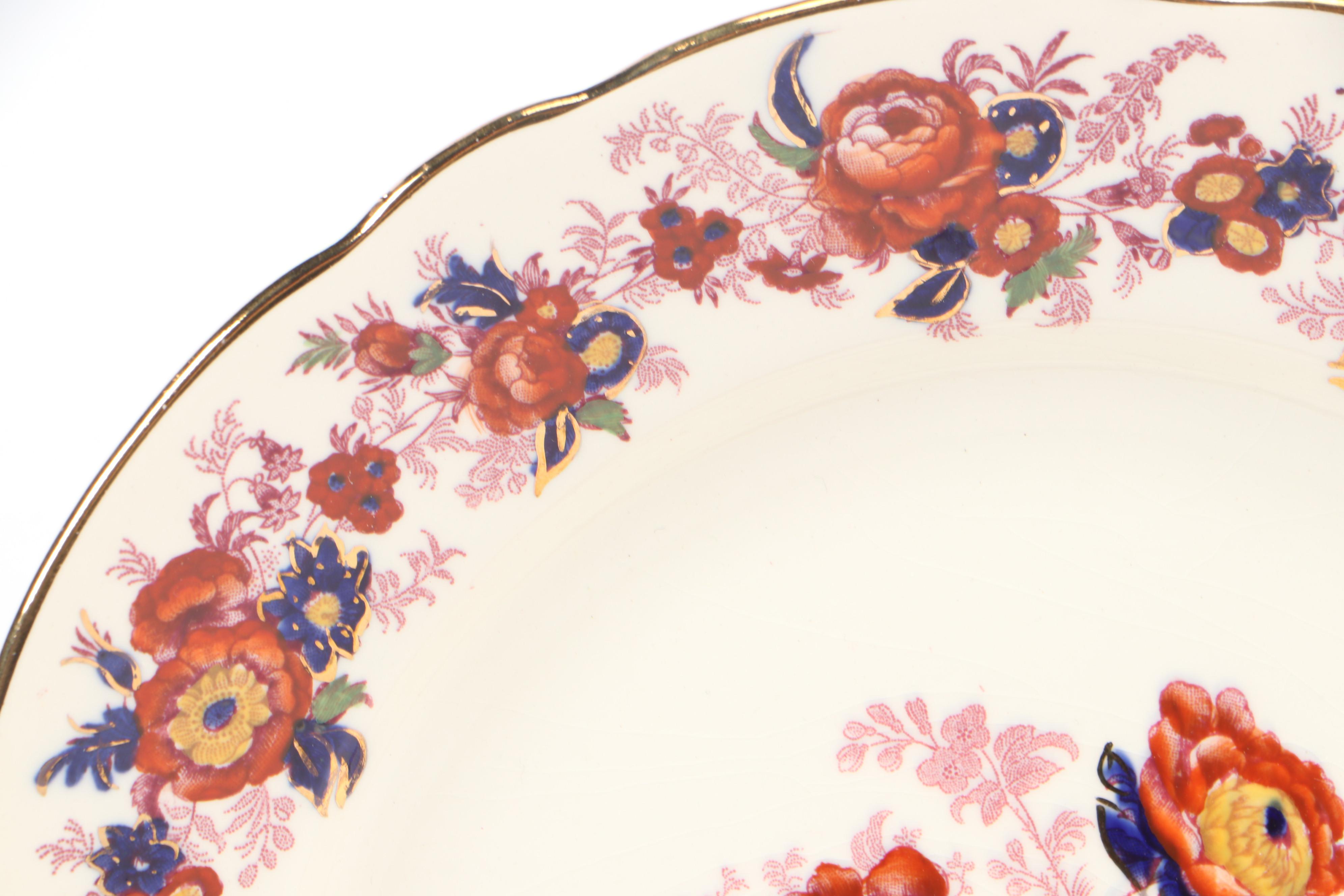 Royal Cauldon English Earthenware "Majestic" Dinner Plates, Early to Mid-20th C.
