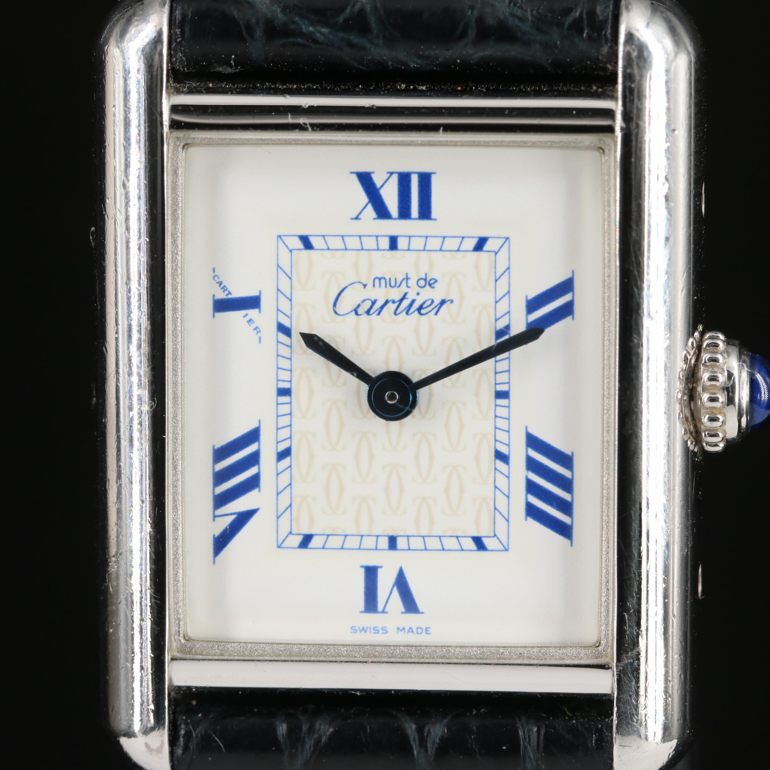 Cartier Must de Cartier Sterling Tank Quartz Watch