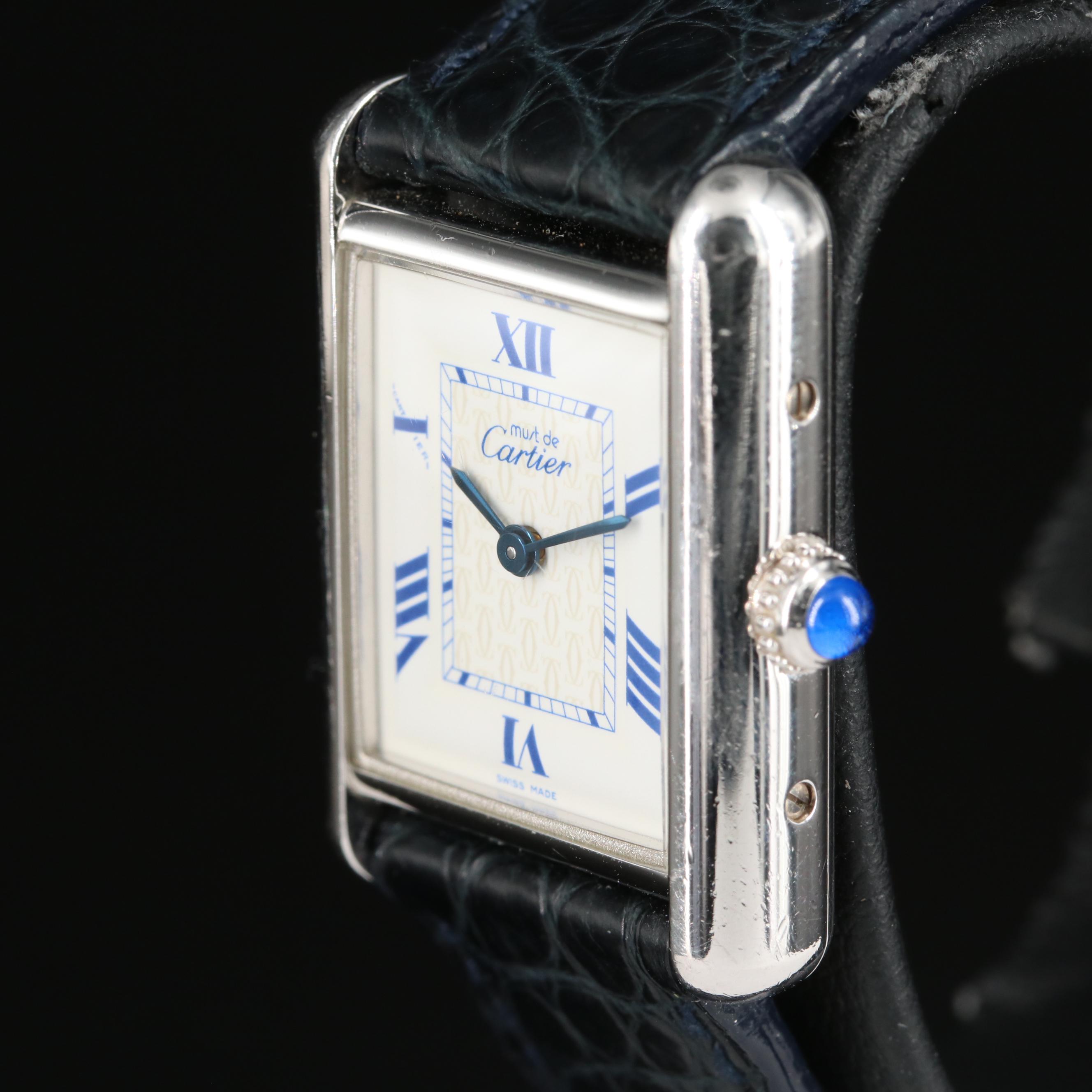Cartier Must de Cartier Sterling Tank Quartz Watch