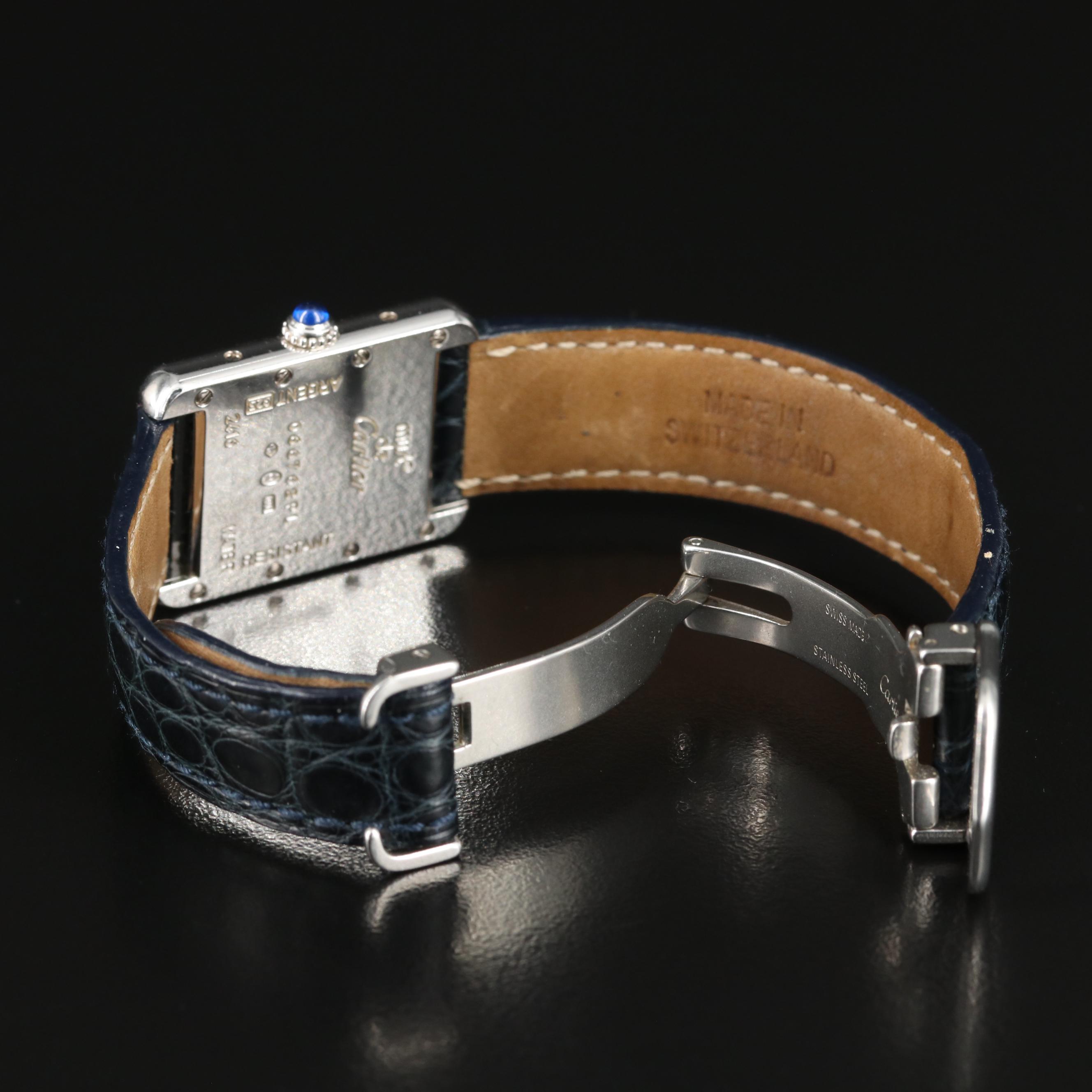 Cartier Must de Cartier Sterling Tank Quartz Watch