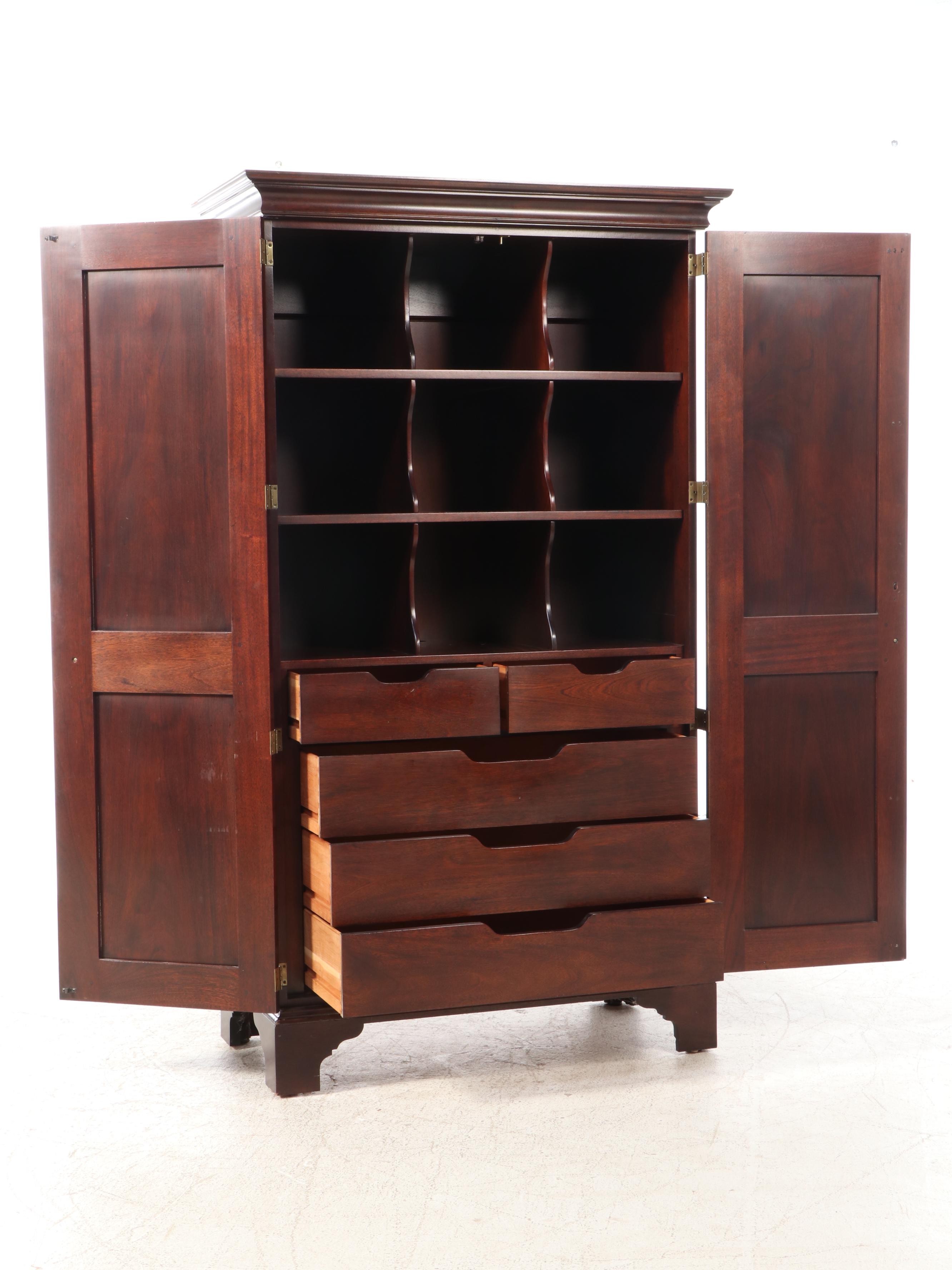 Stickley Chippendale Style Mahogany Wardrobe
