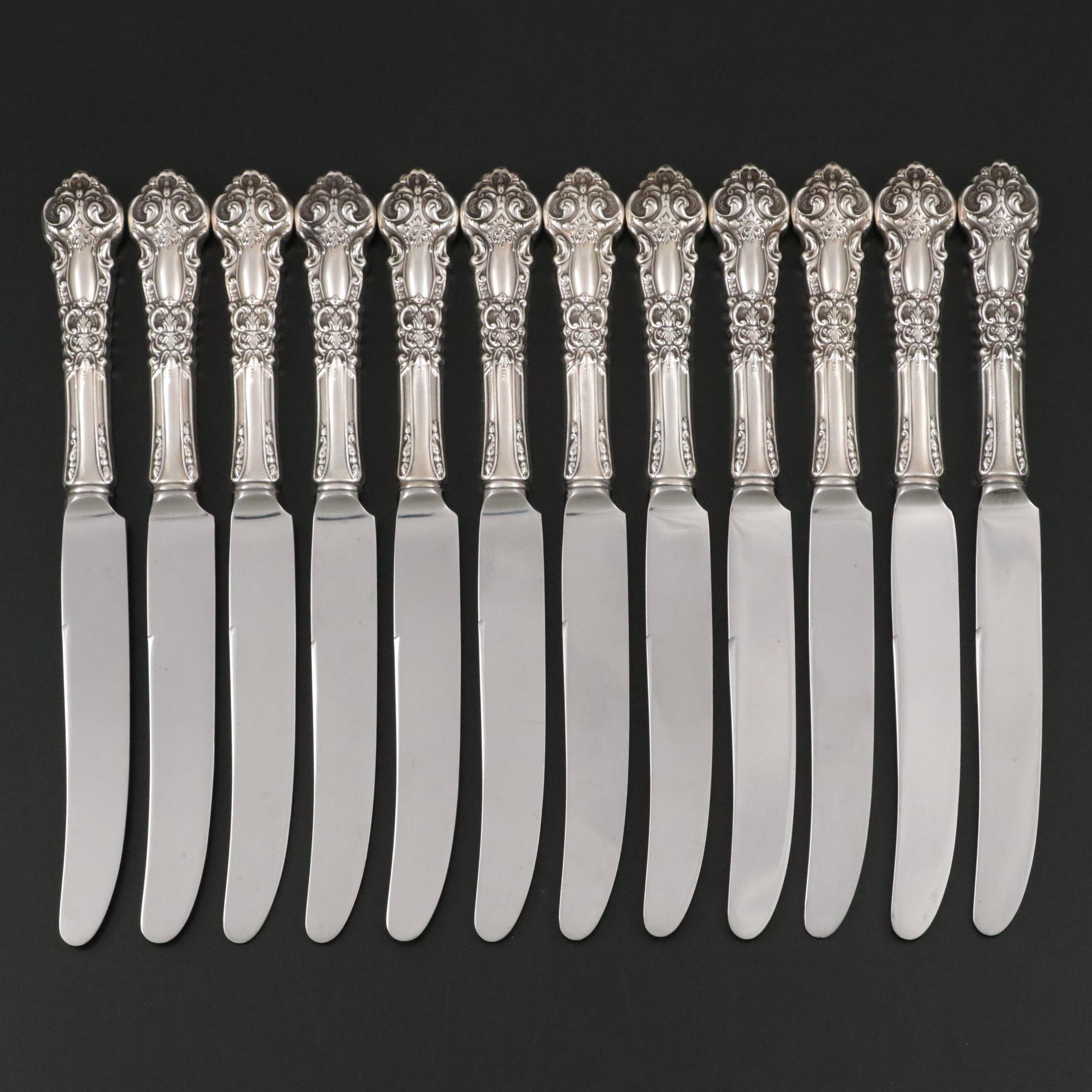Reed & Barton "French Renaissance" Sterling Silver Handled French Hollow Knives
