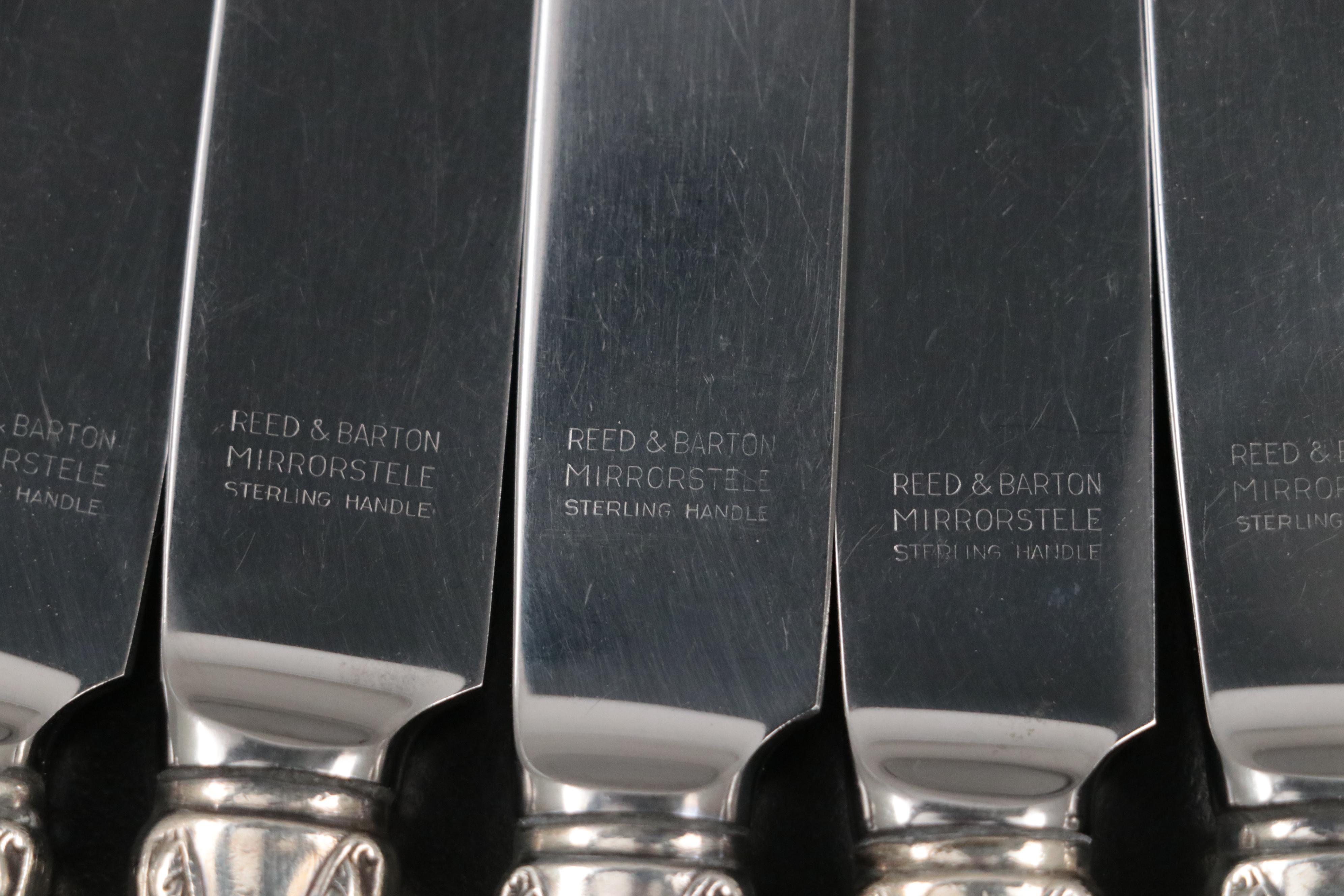 Reed & Barton "French Renaissance" Sterling Silver Handled French Hollow Knives