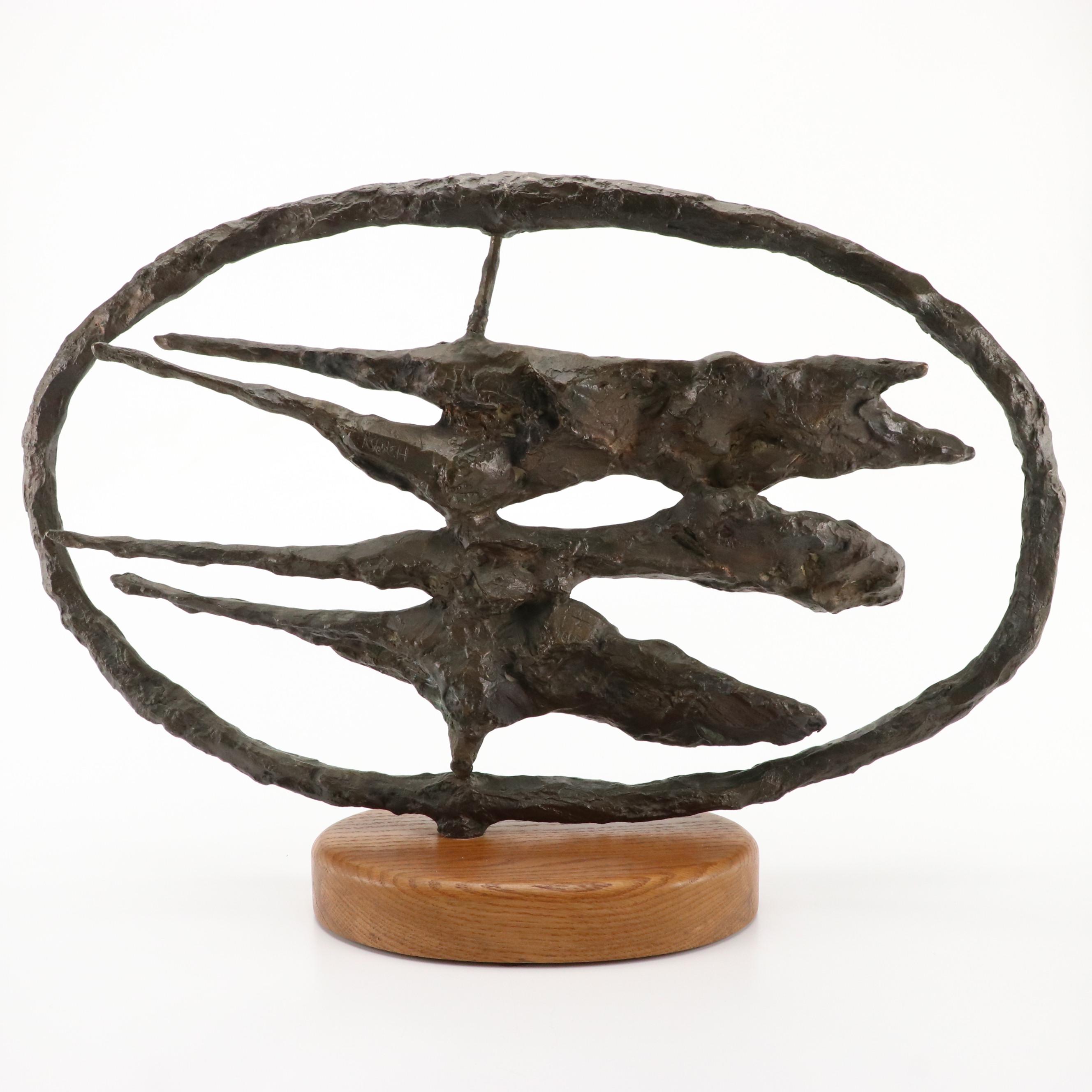 Gérard Koch Brutalist Bronze Sculpture, 1968