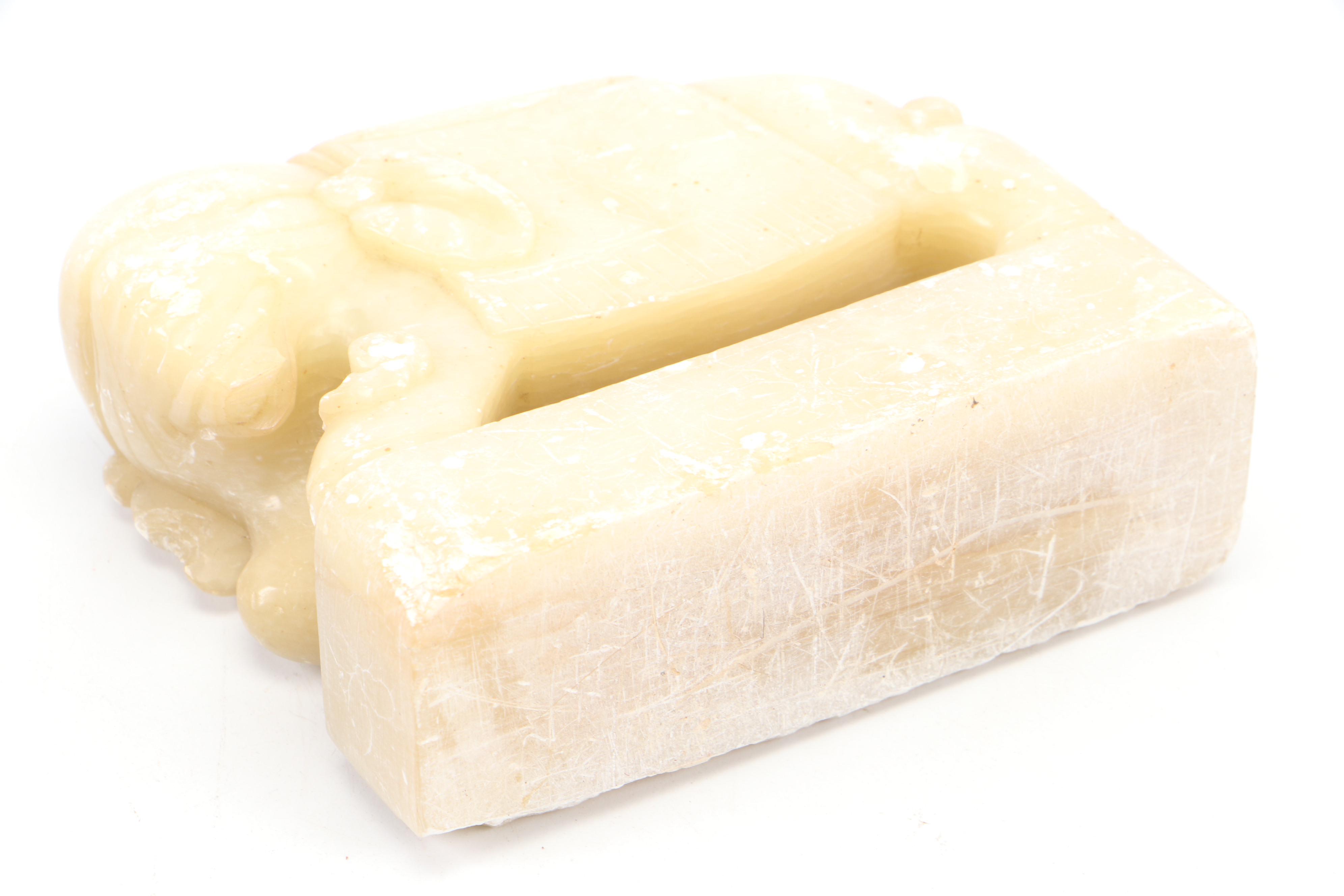 Pair of Carved Soapstone Elephant Bookends