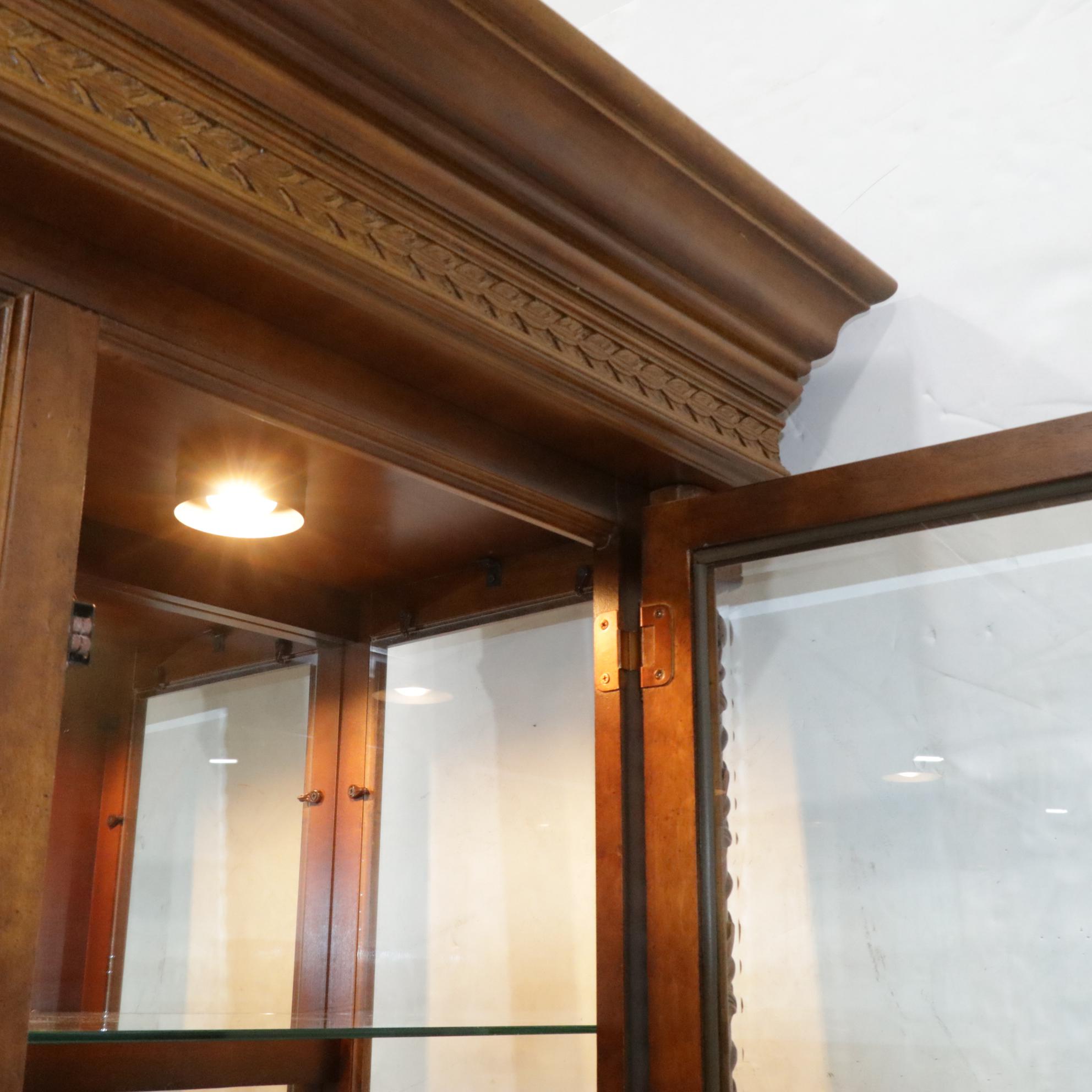 Neoclassical Style Two-Piece Buffet with Foliate Detail