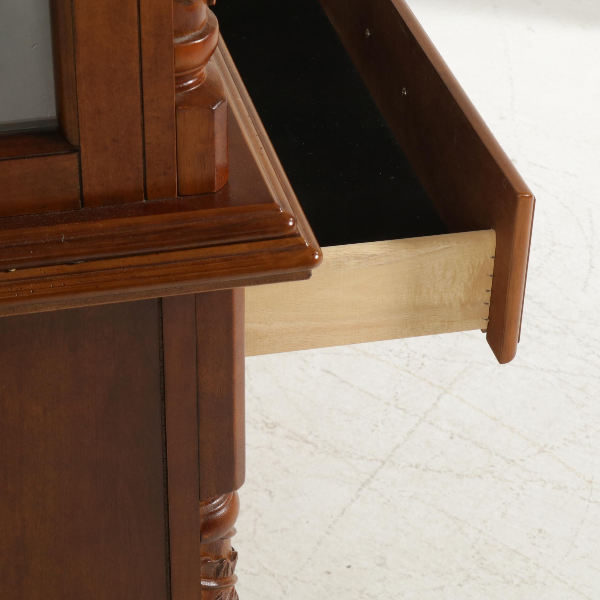 Neoclassical Style Two-Piece Buffet with Foliate Detail