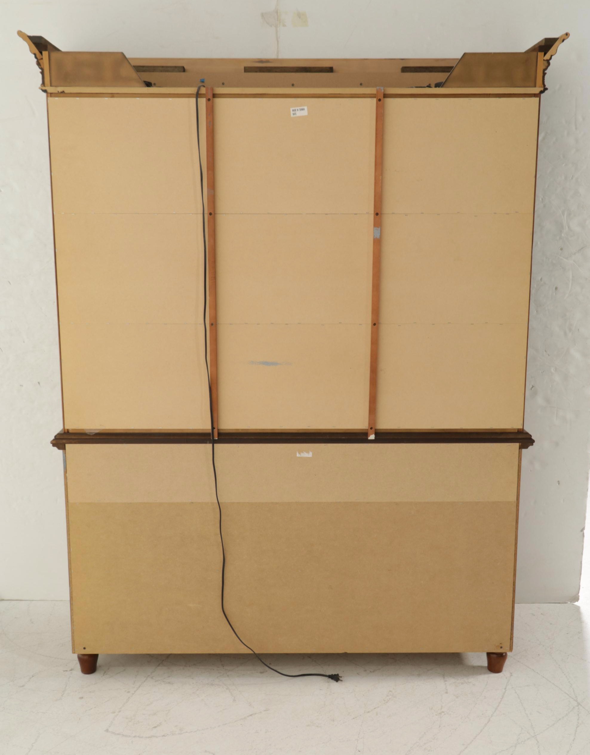 Neoclassical Style Two-Piece Buffet with Foliate Detail