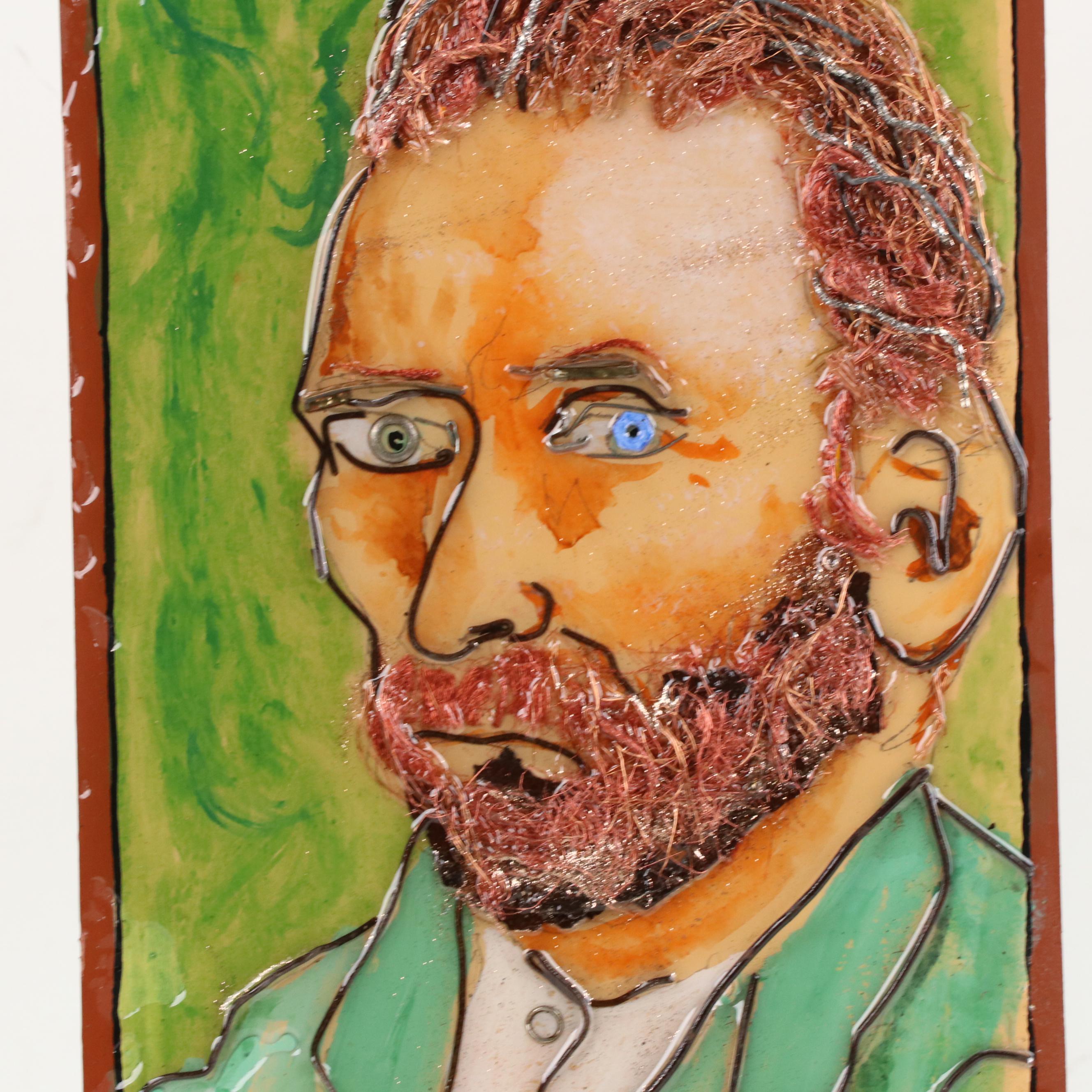 Robert McFate Mixed Media Painting of Vincent Van Gogh, 2016