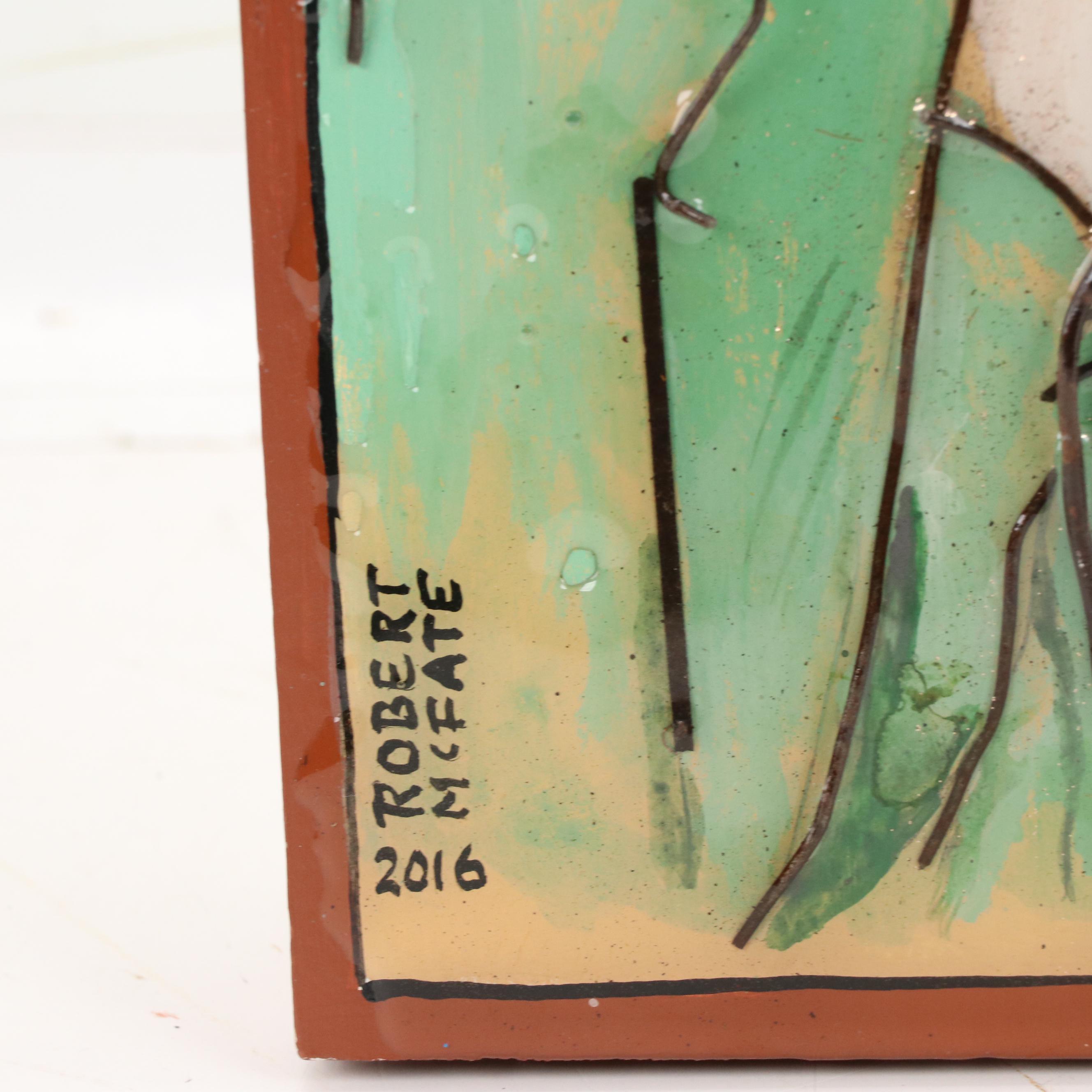 Robert McFate Mixed Media Painting of Vincent Van Gogh, 2016