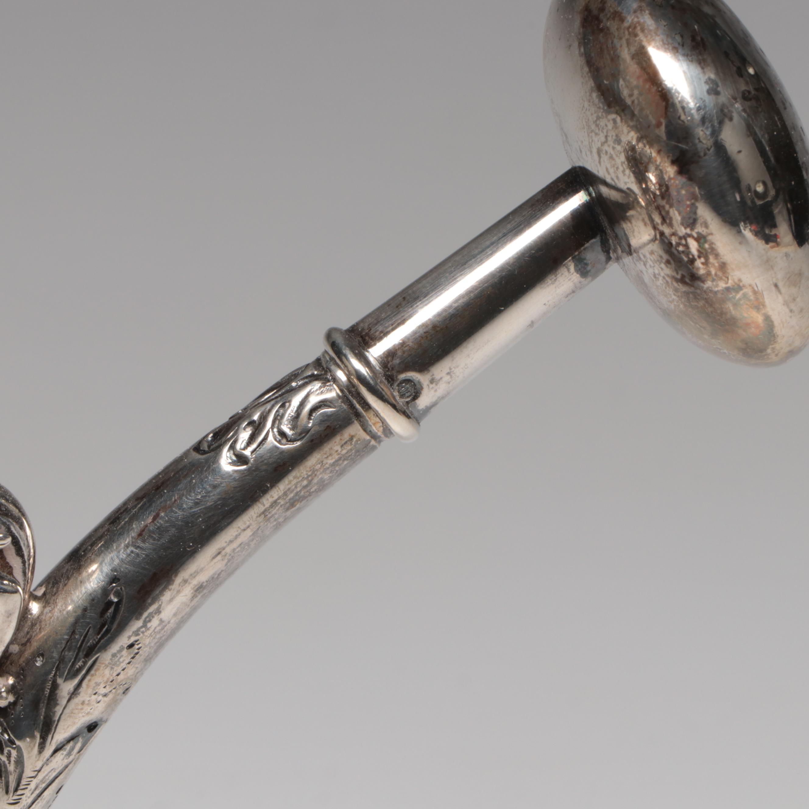 Dutch Export 833 Silver Baroque Style Watering Can with Winged Putto, 1902