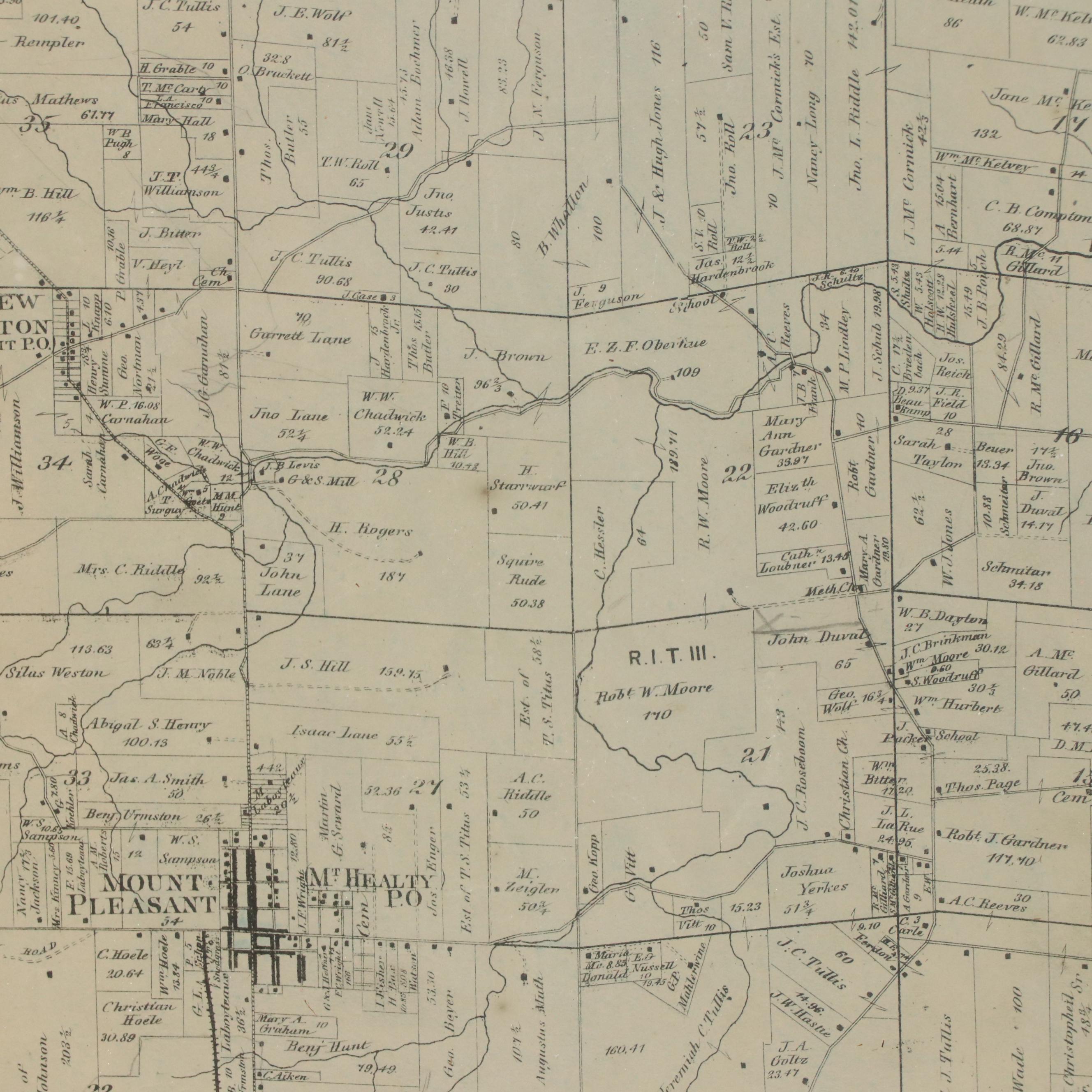 Map of Cincinnati Township "Springfield," 1869